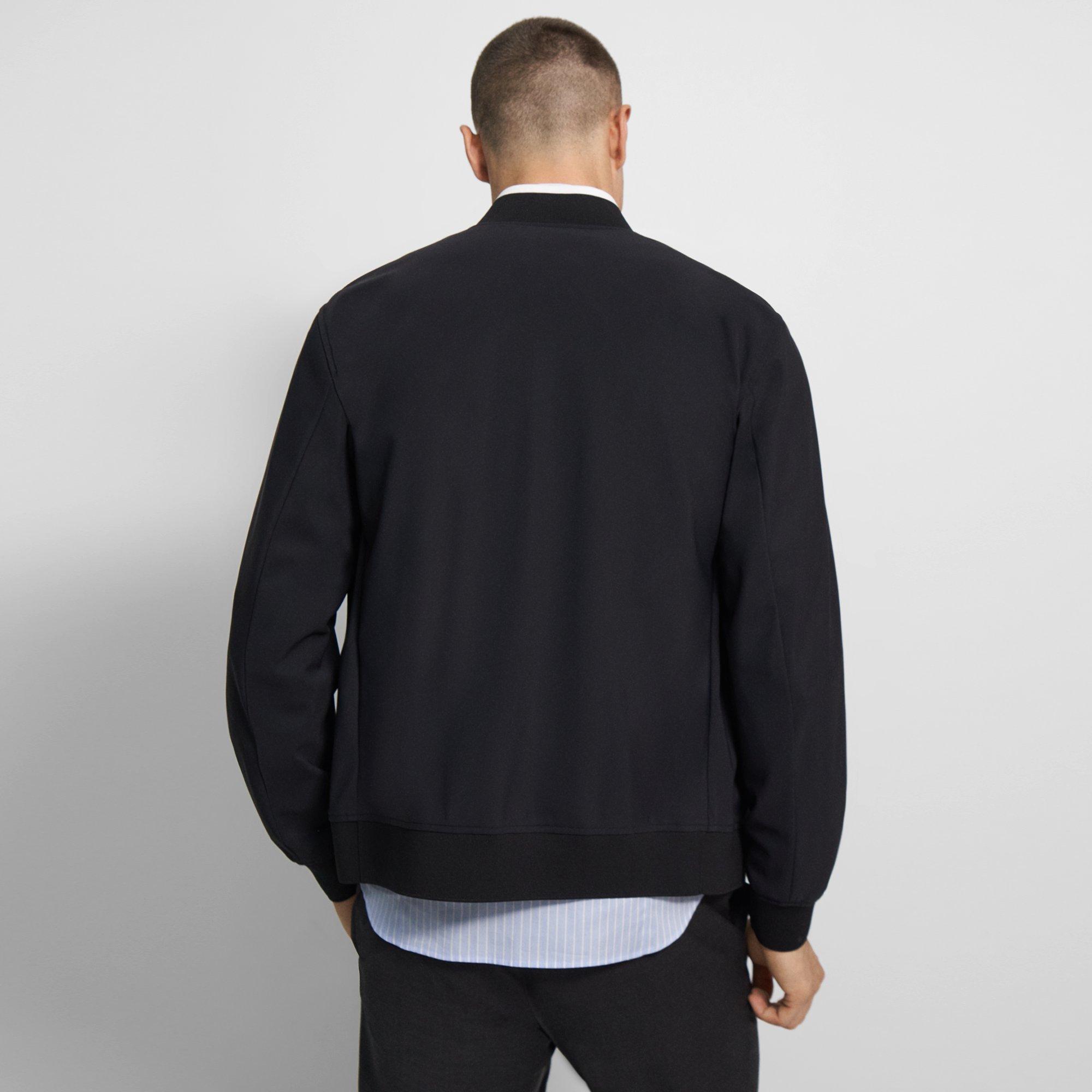 Black Precision Ponte Murphy Bomber Jacket | Theory