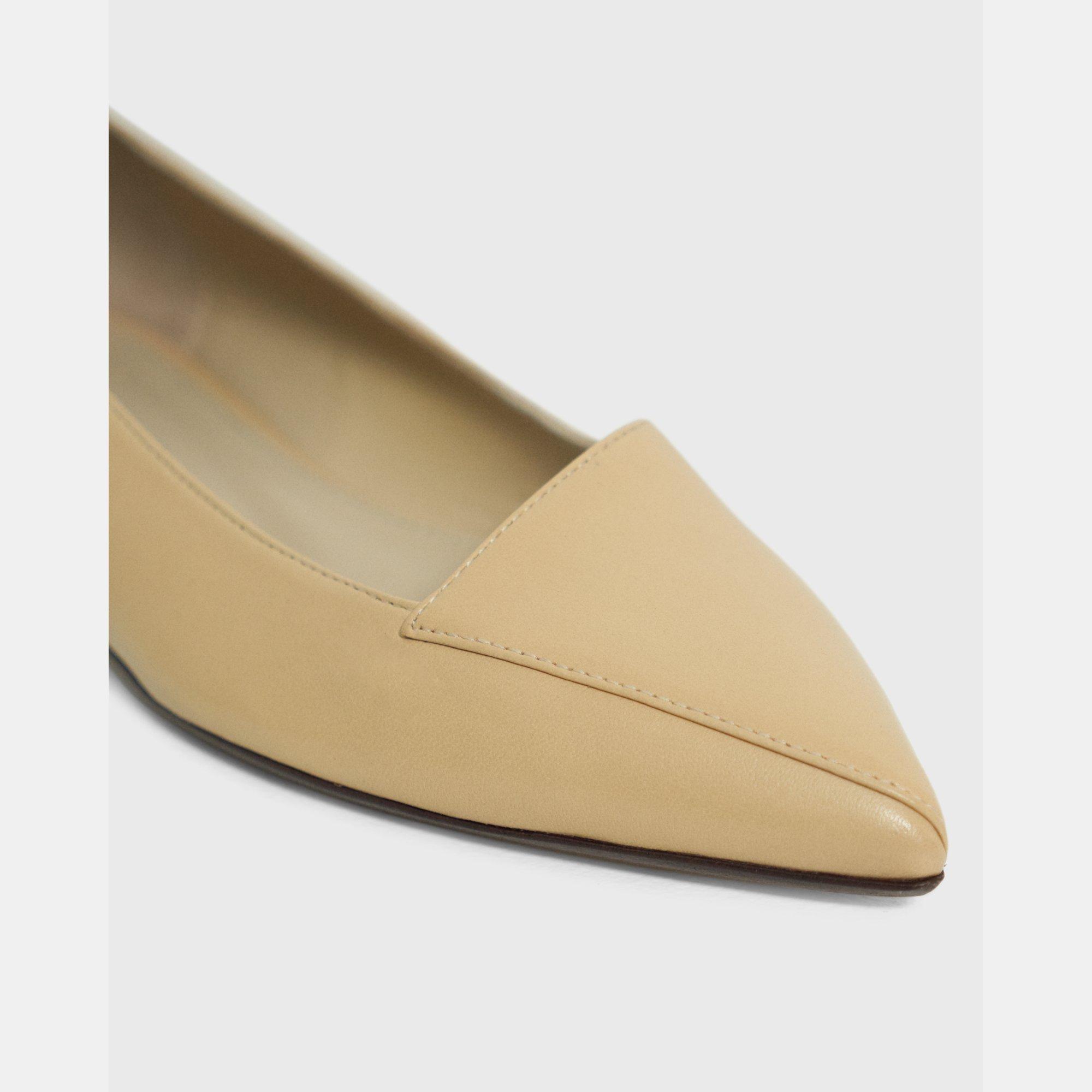 Pointed Flat in Leather