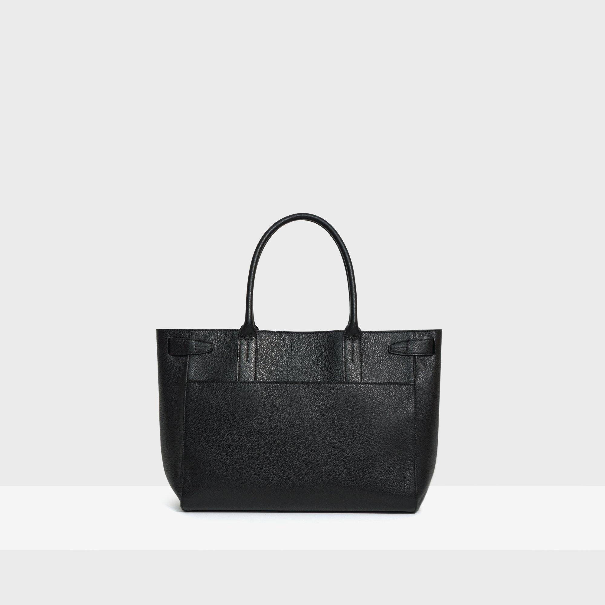 Leather Pleated Carryall | Theory