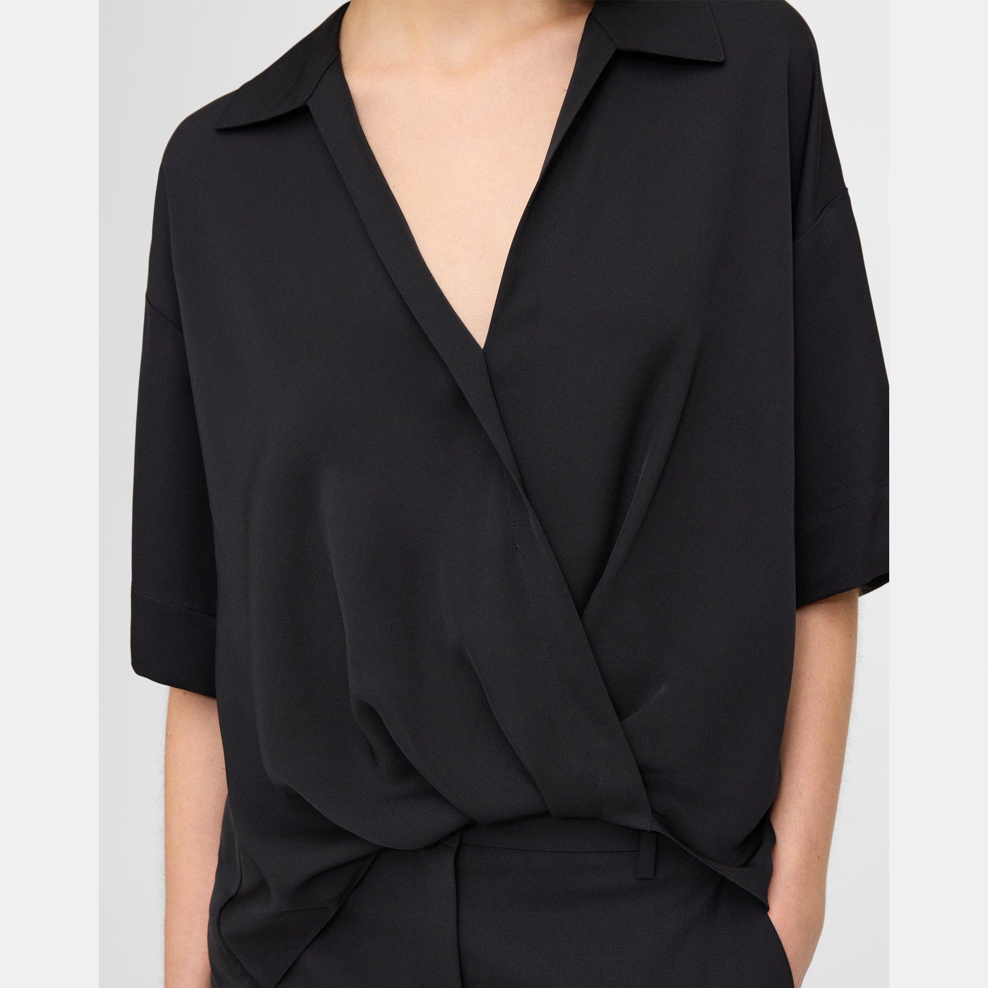 Twist Blouse in Silk Georgette