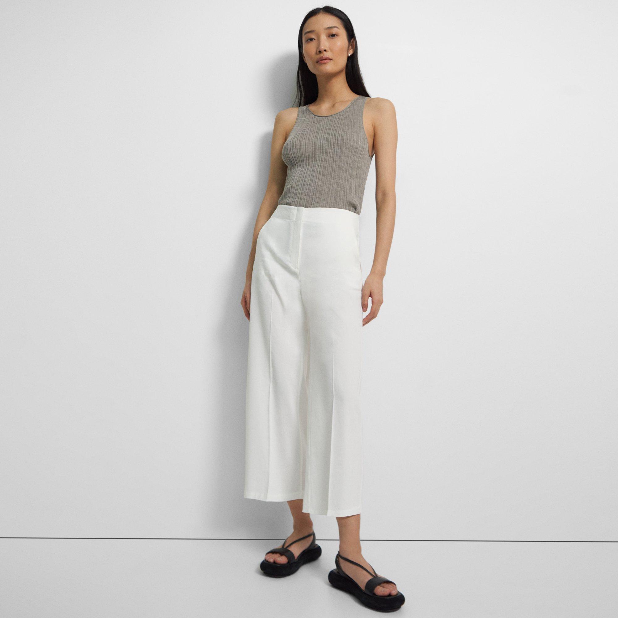 Wide Crop Pant in Good Linen