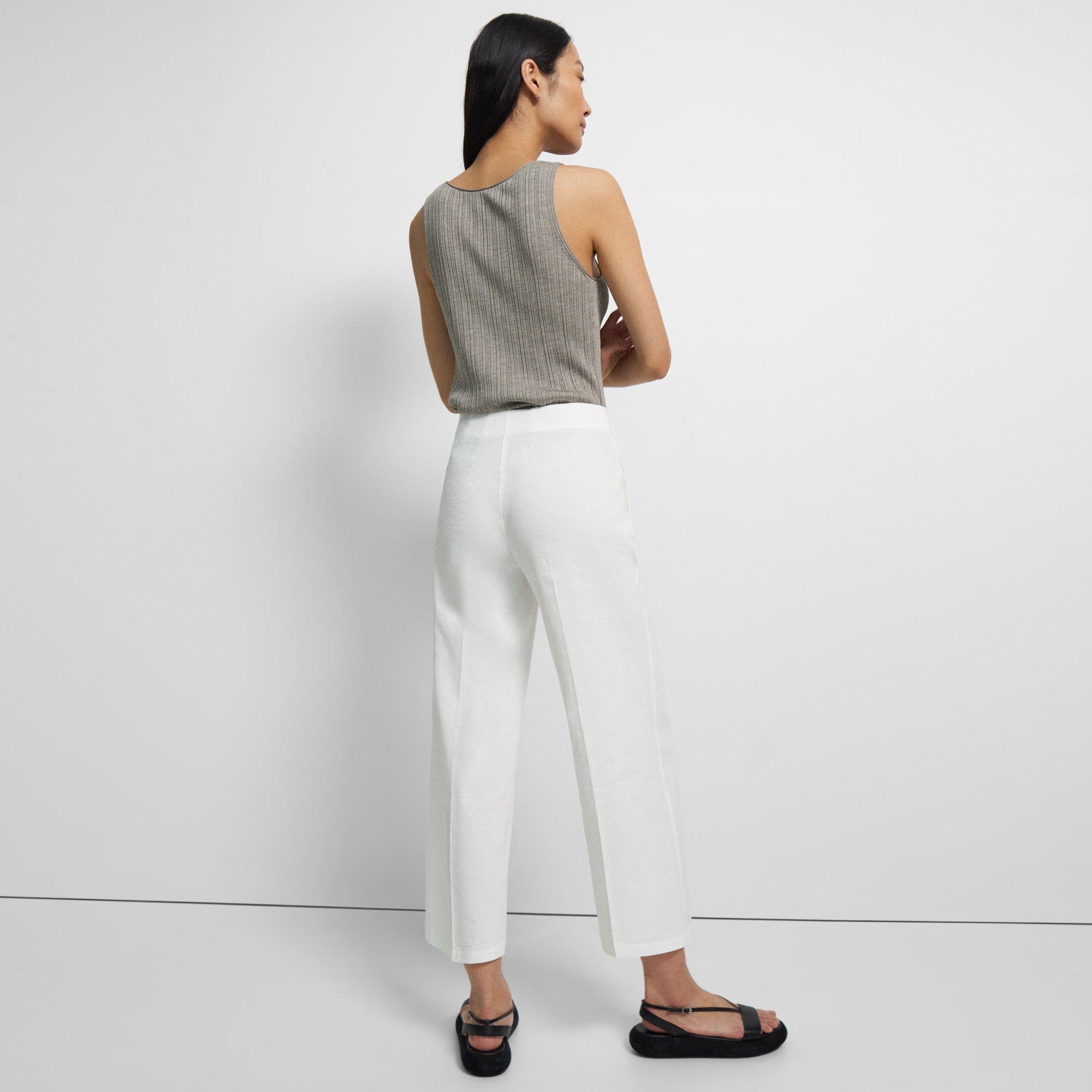 Wide Crop Pant in Good Linen