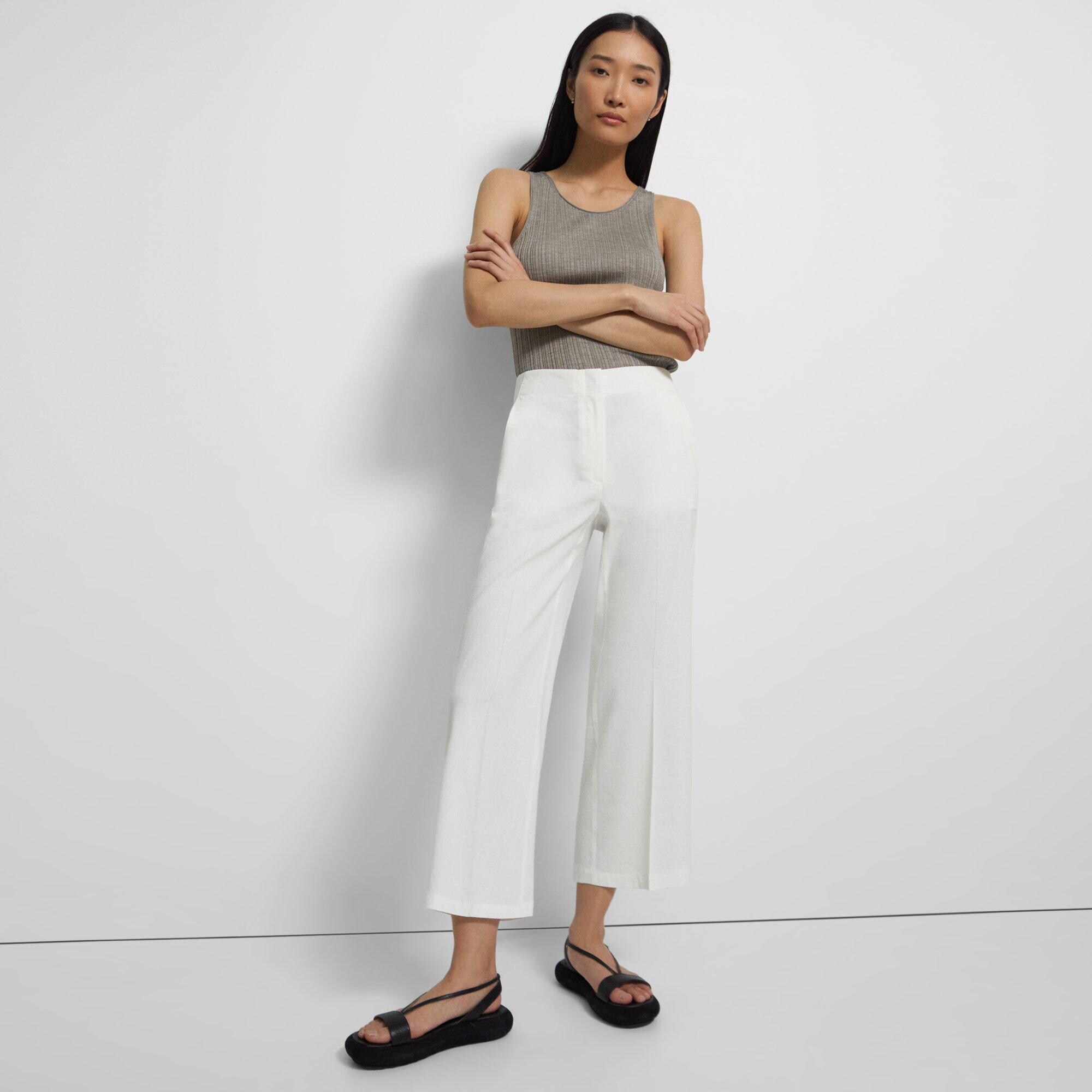 Wide Crop Pant in Good Linen