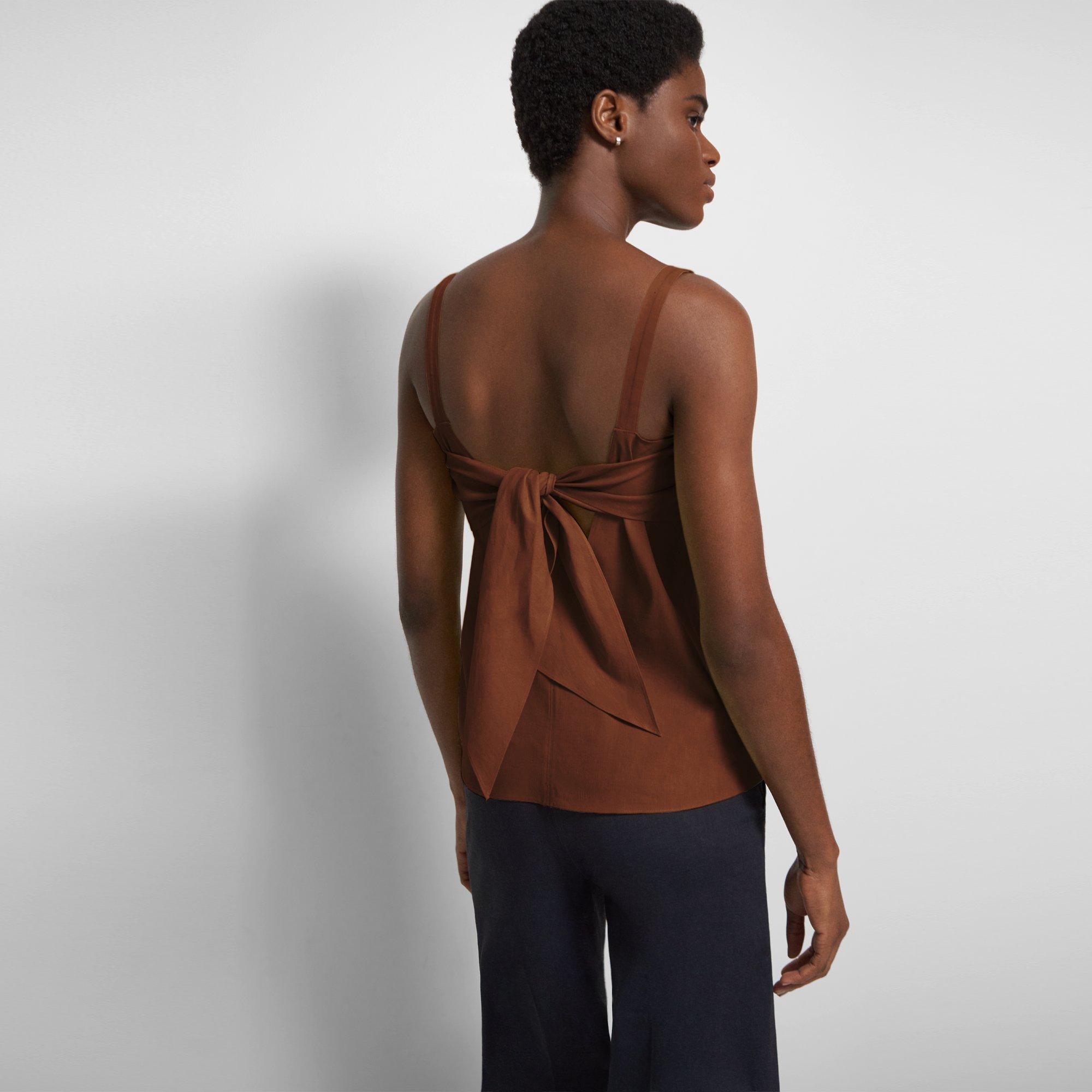 Tie-Back Top in Good Linen