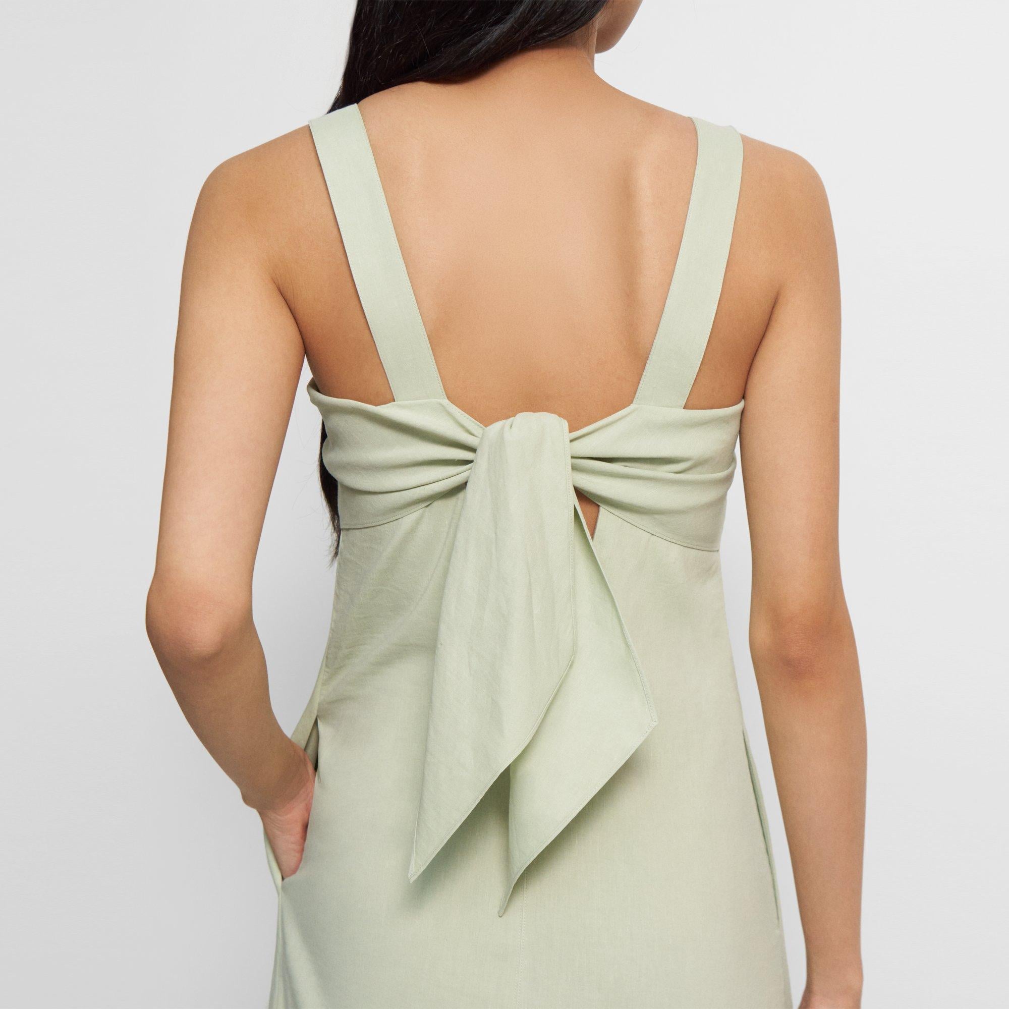 Tie-Back Dress in Good Linen