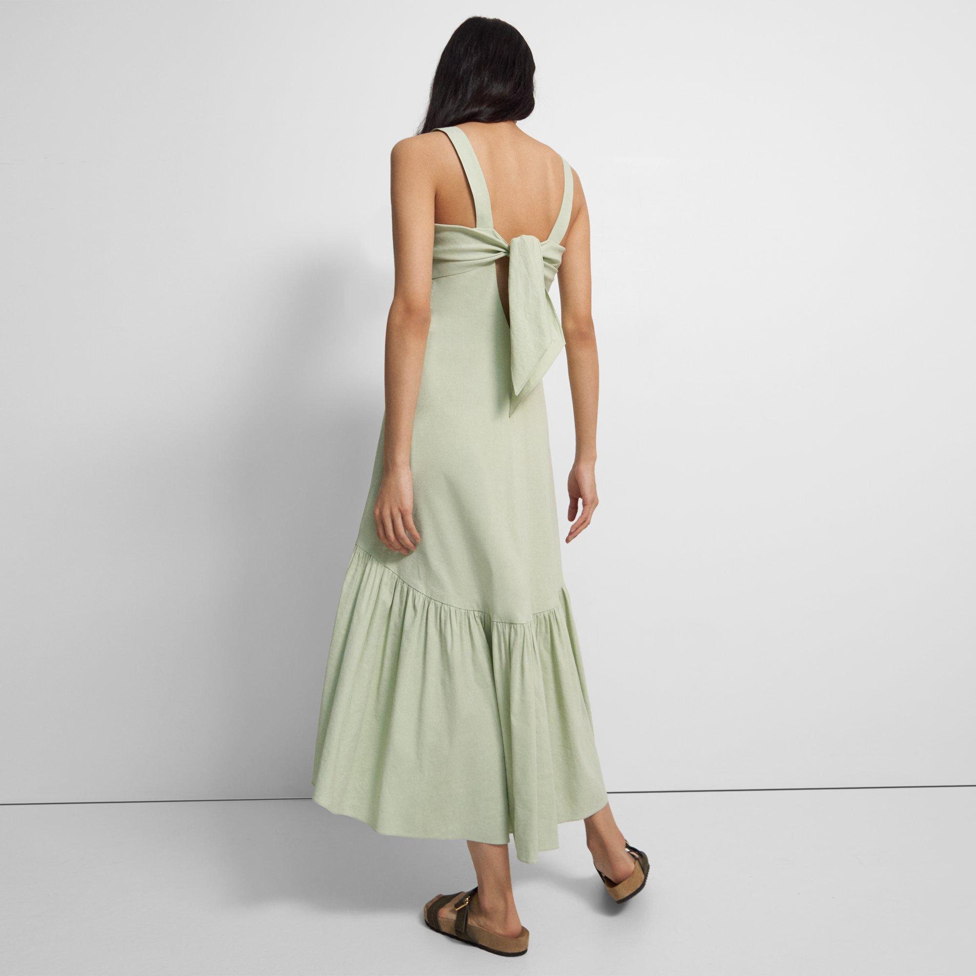 Tie-Back Dress in Good Linen