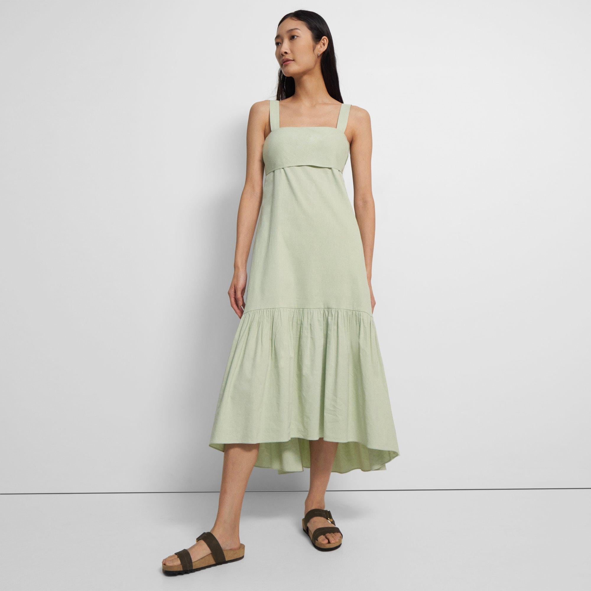 Tie-Back Dress in Good Linen