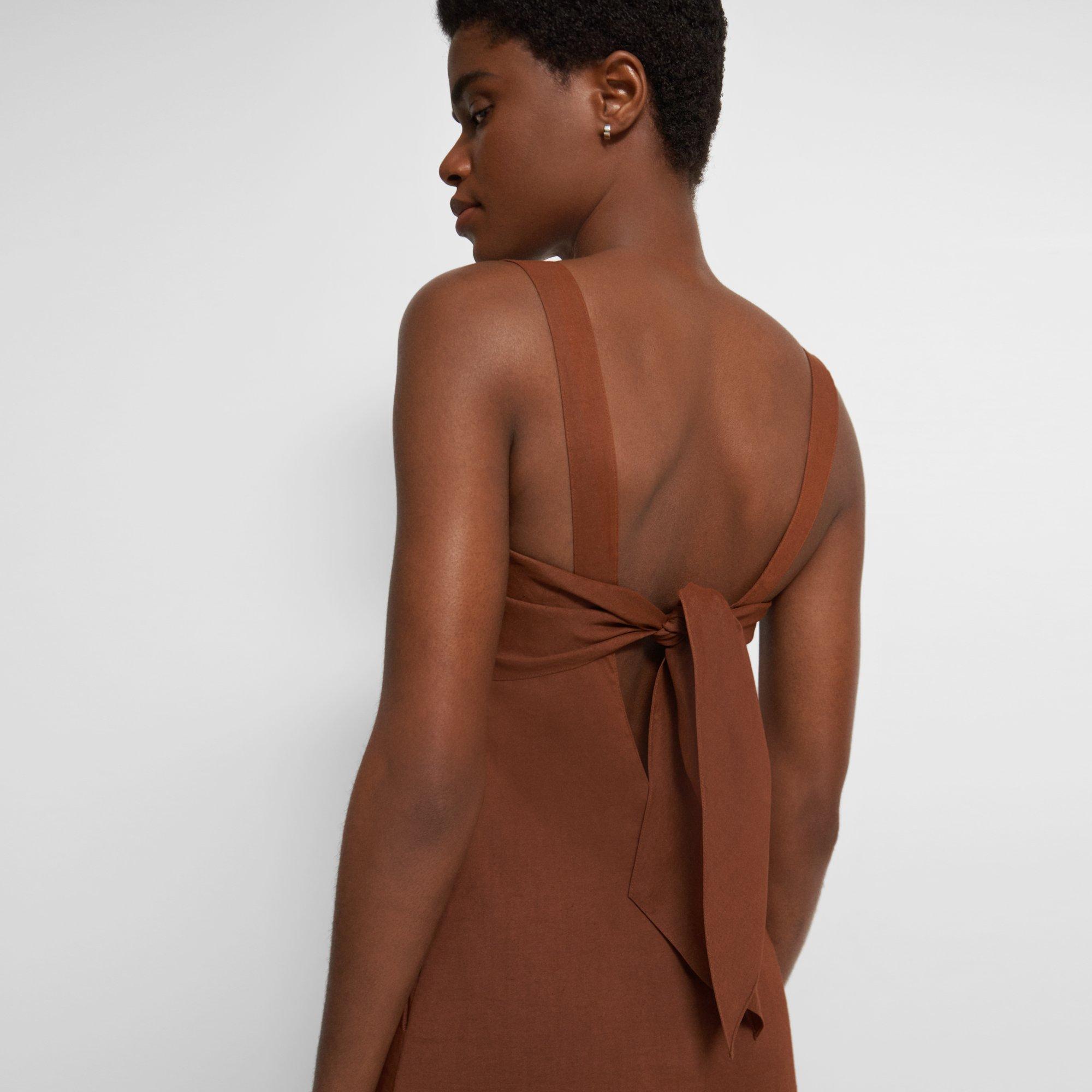 Tie-Back Dress in Good Linen