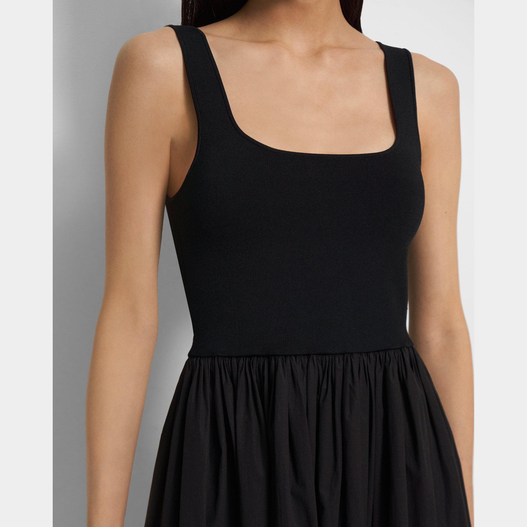 Theory Square Neck- Fit & Flare Dress