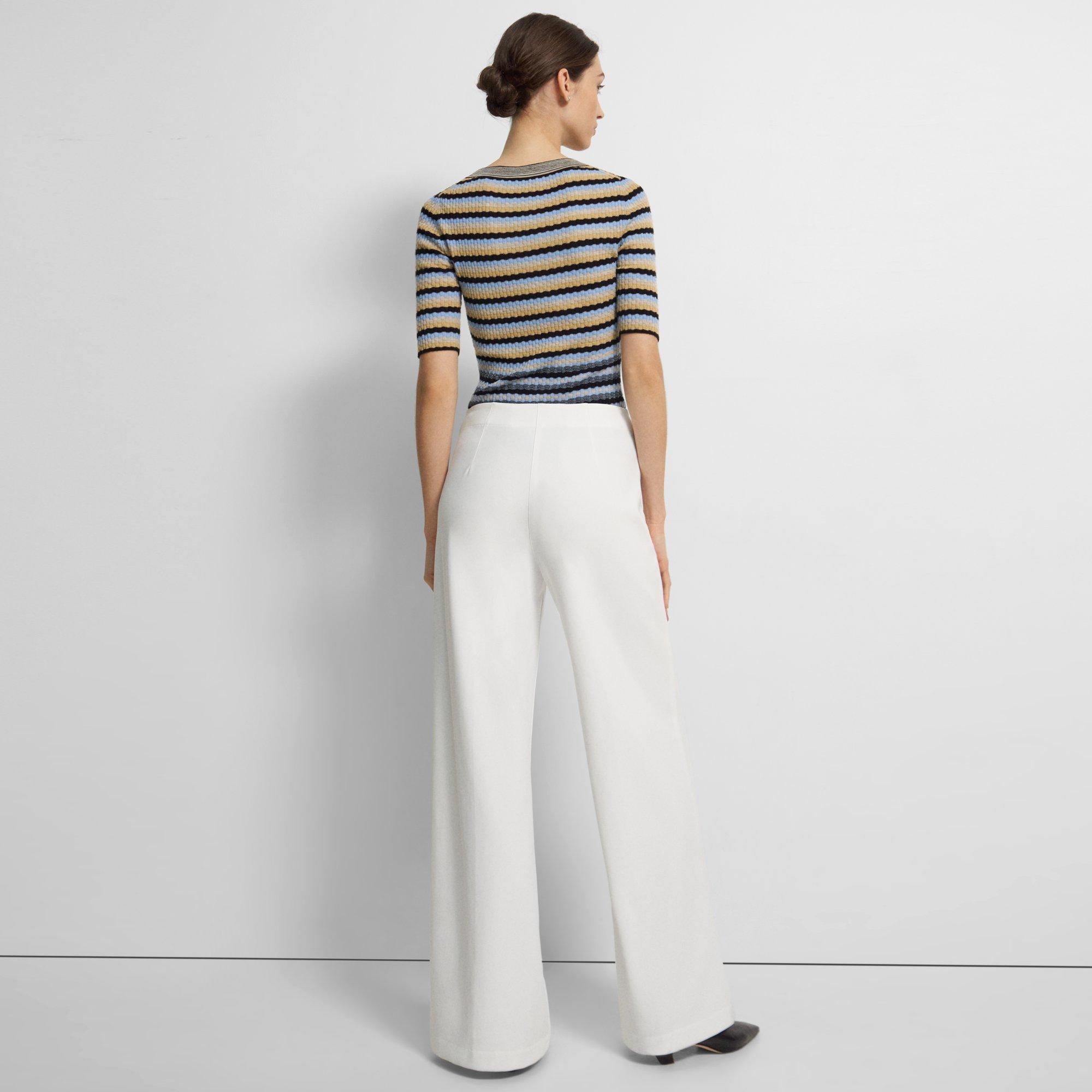 Wheat Ponte Knit Wide Leg Pant curated on LTK