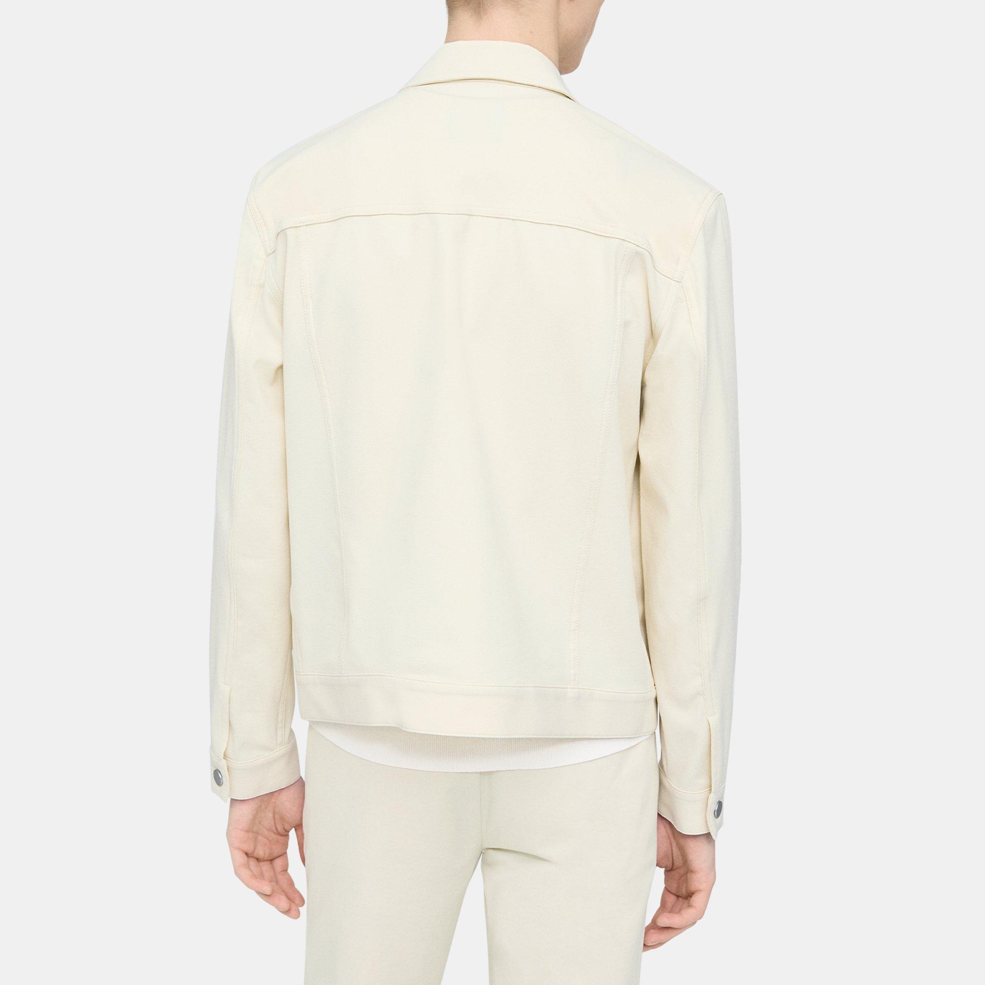 Theory Cropped Knit Trucker Jacket