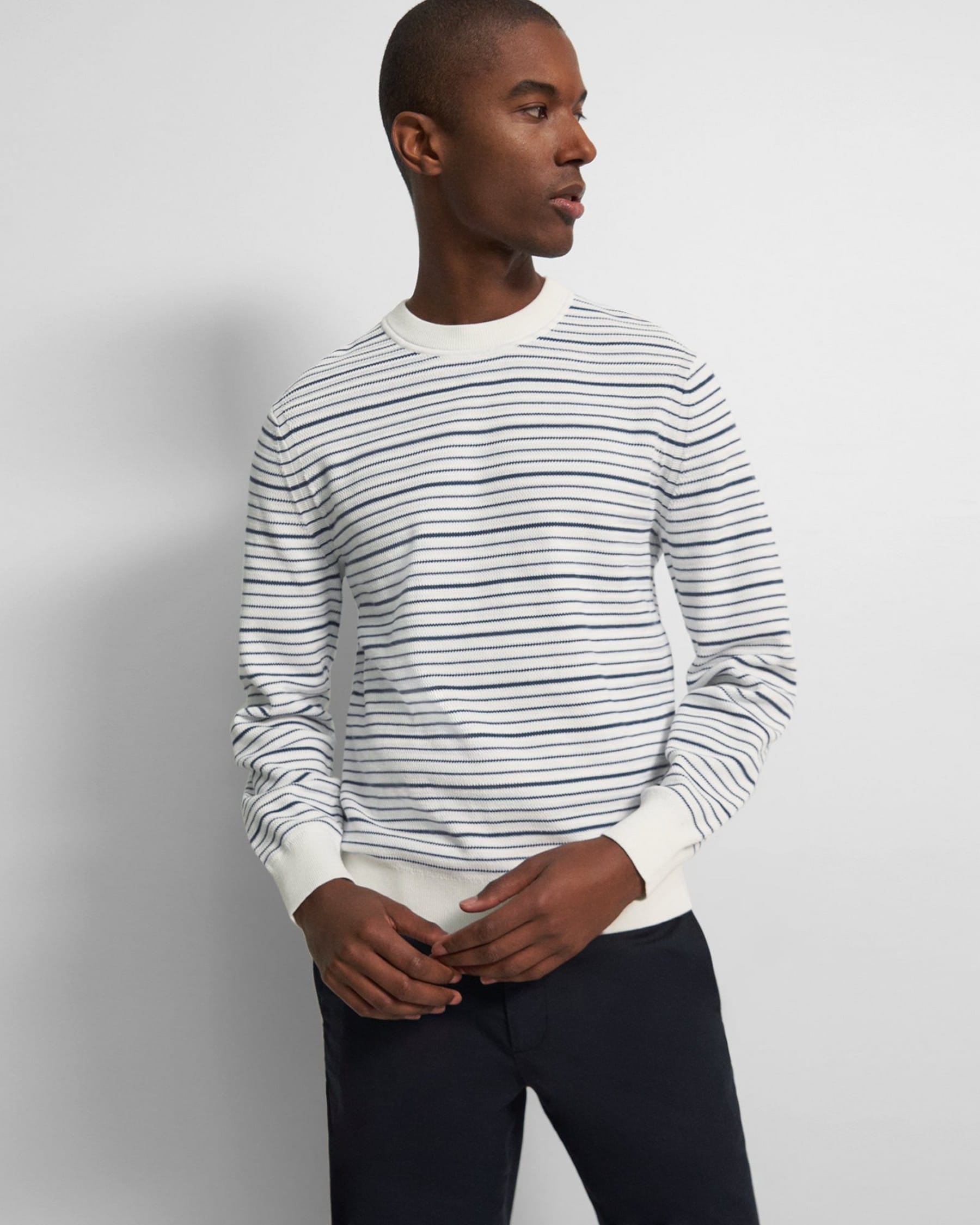 Theory Riland Pullover in Cotton