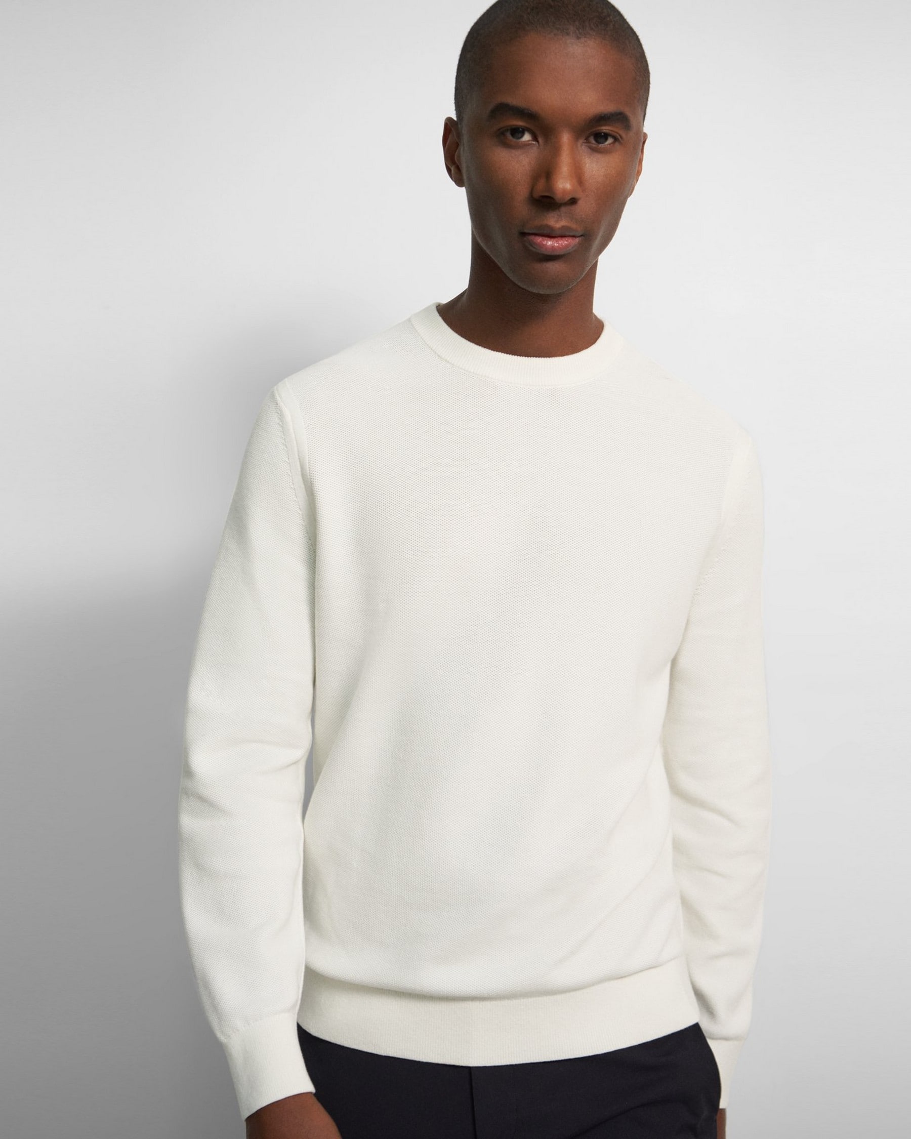 Theory Riland Pullover in Organic Cotton