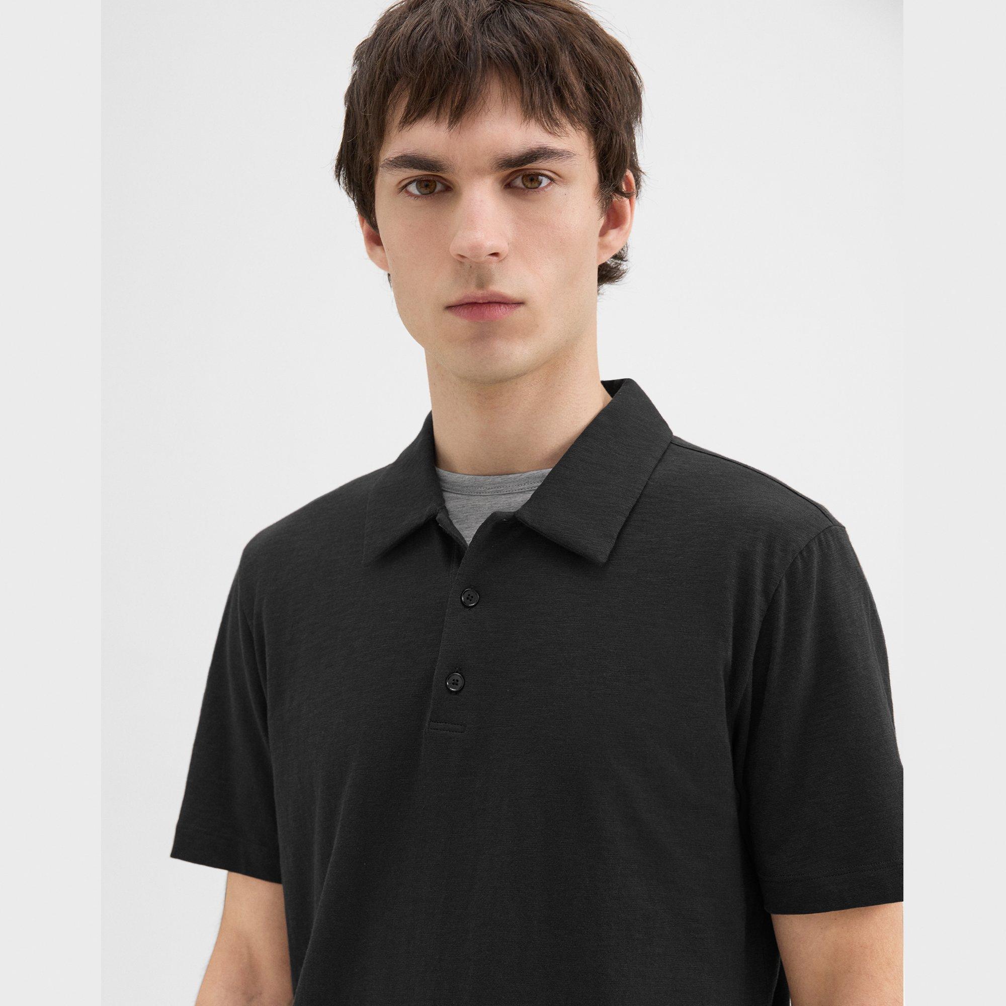 Bron Polo Shirt in Cosmos Slub Cotton