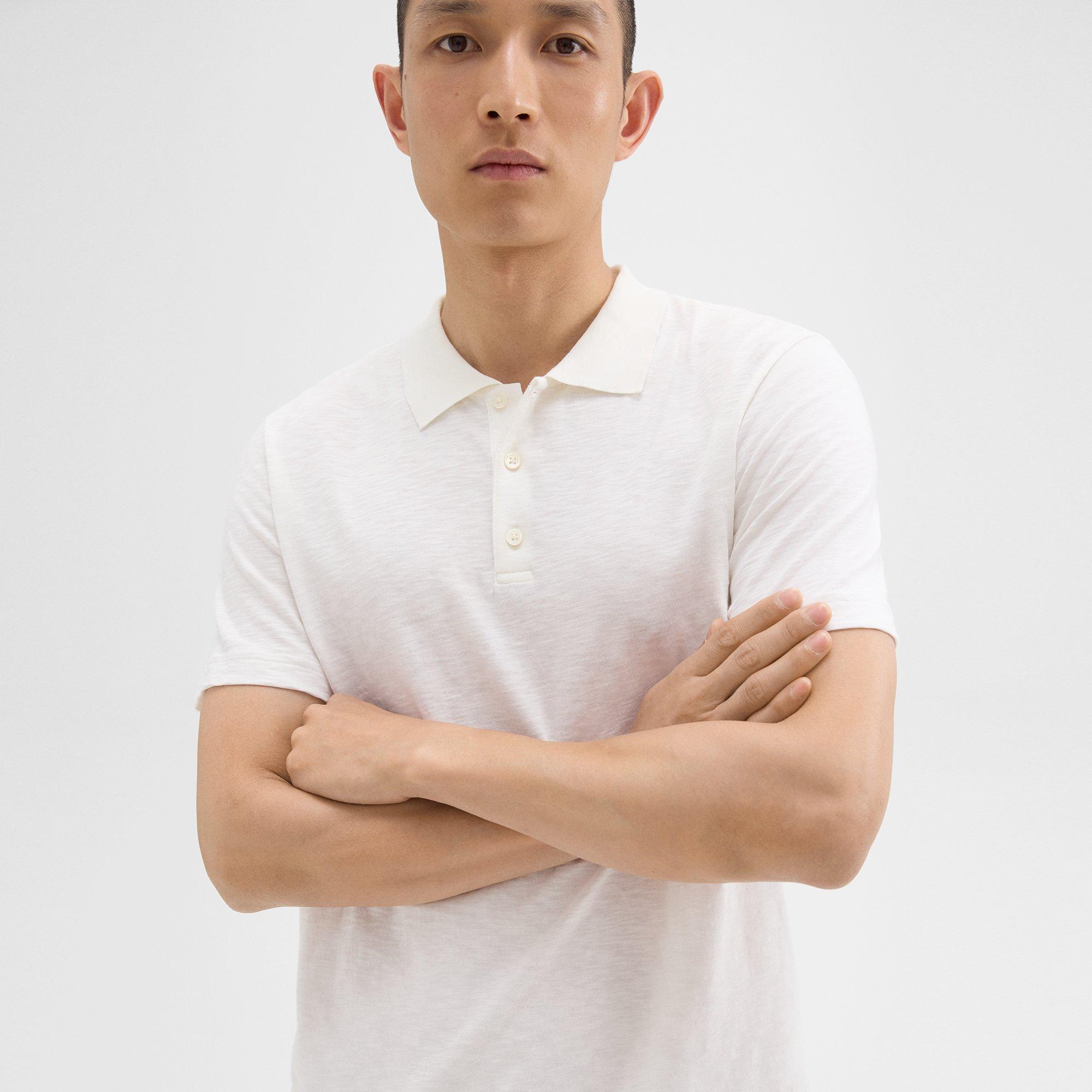 Bron Polo Shirt in Cosmos Slub Cotton