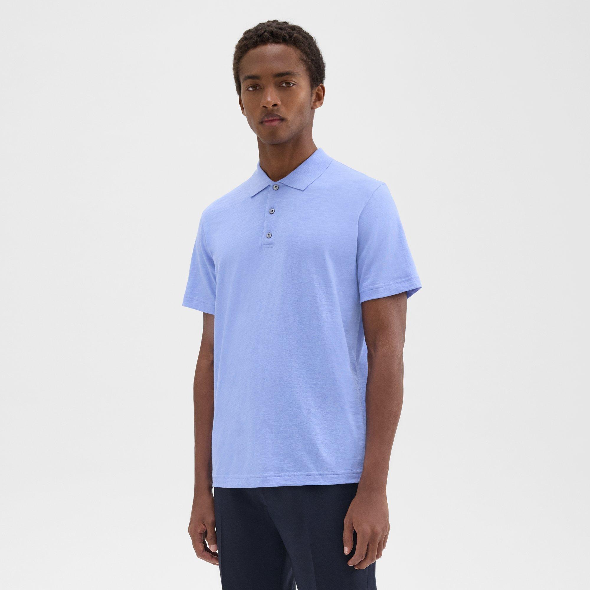 Bron Polo Shirt in Cosmos Slub Cotton