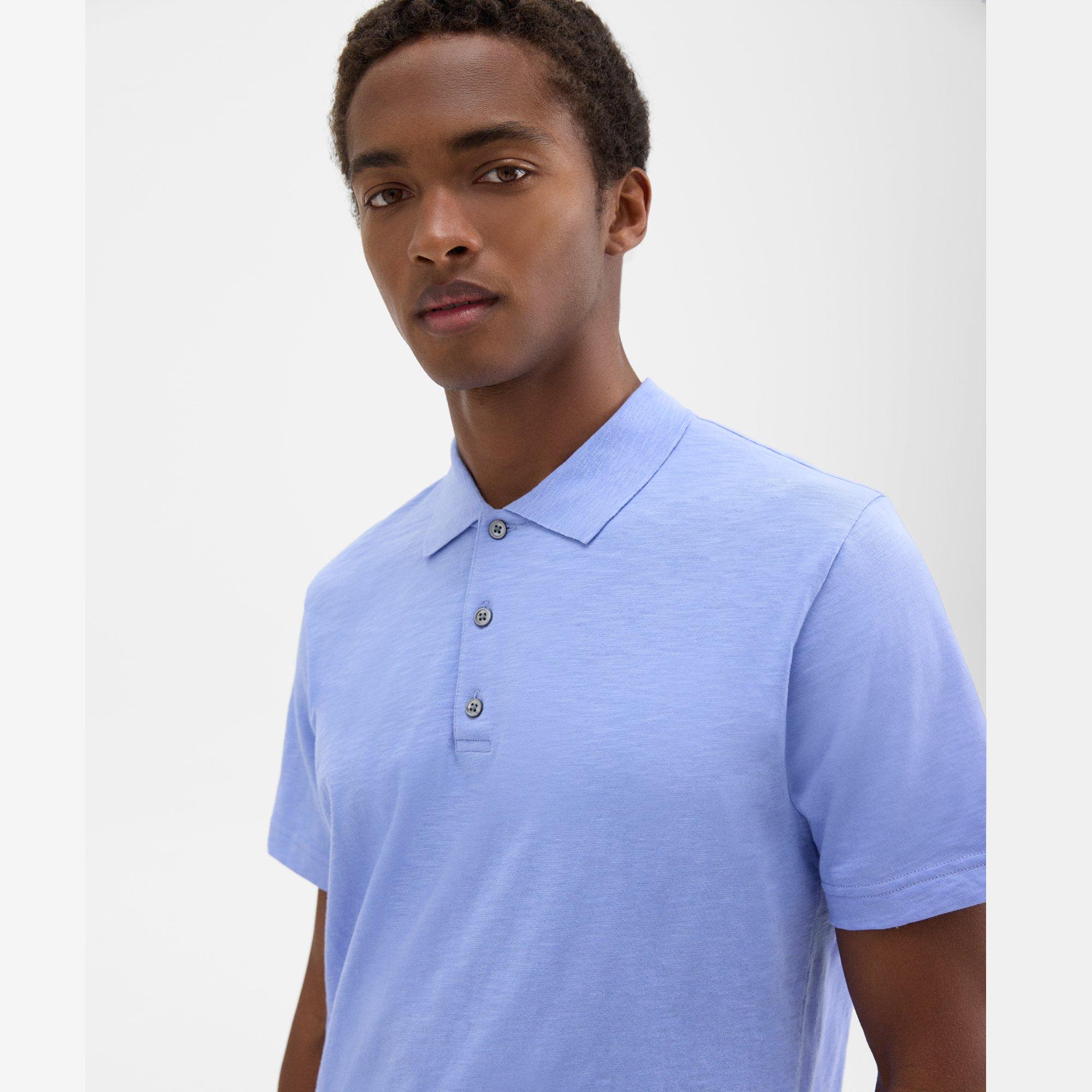 Bron Polo Shirt in Cosmos Slub Cotton