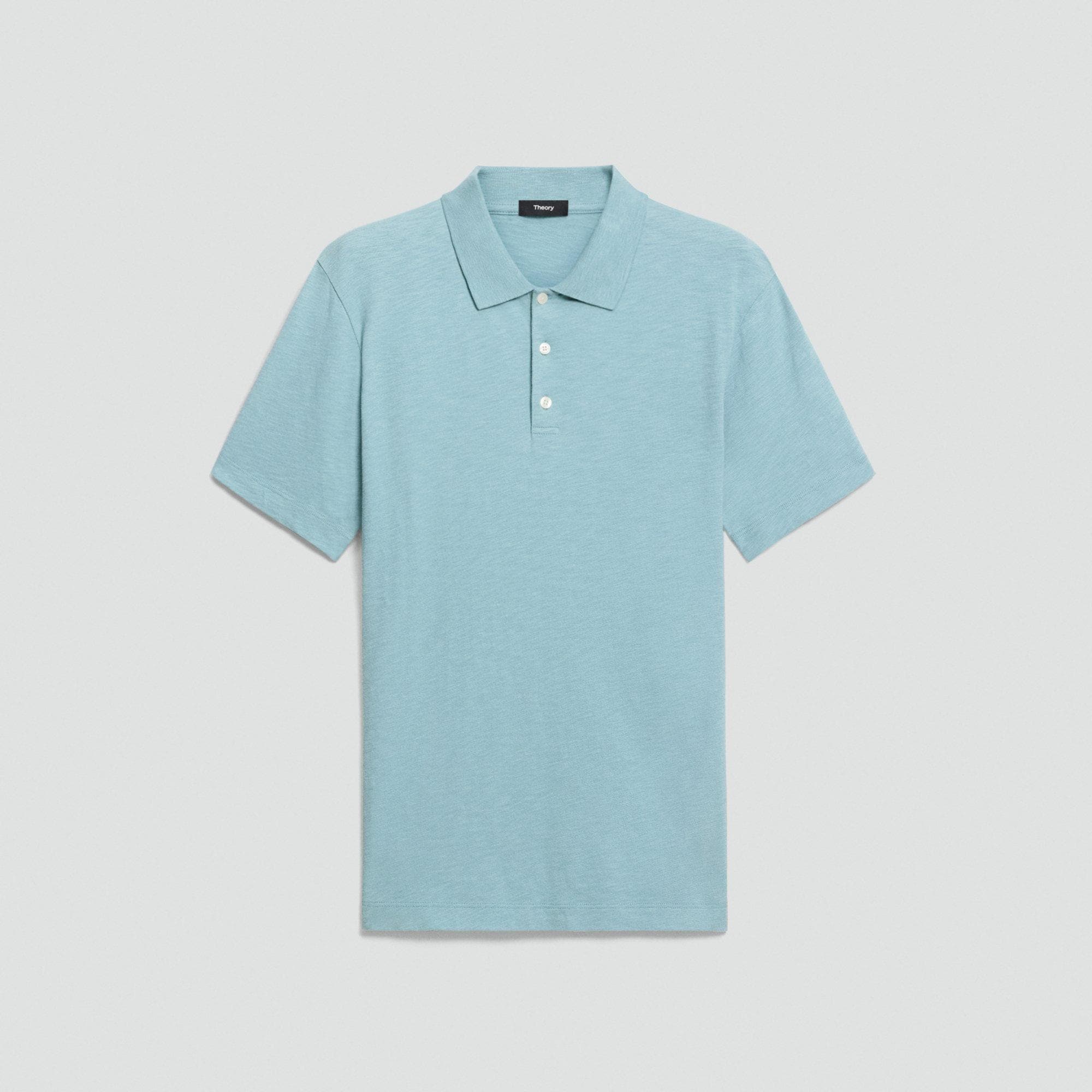 Bron Polo Shirt in Cosmos Slub Cotton