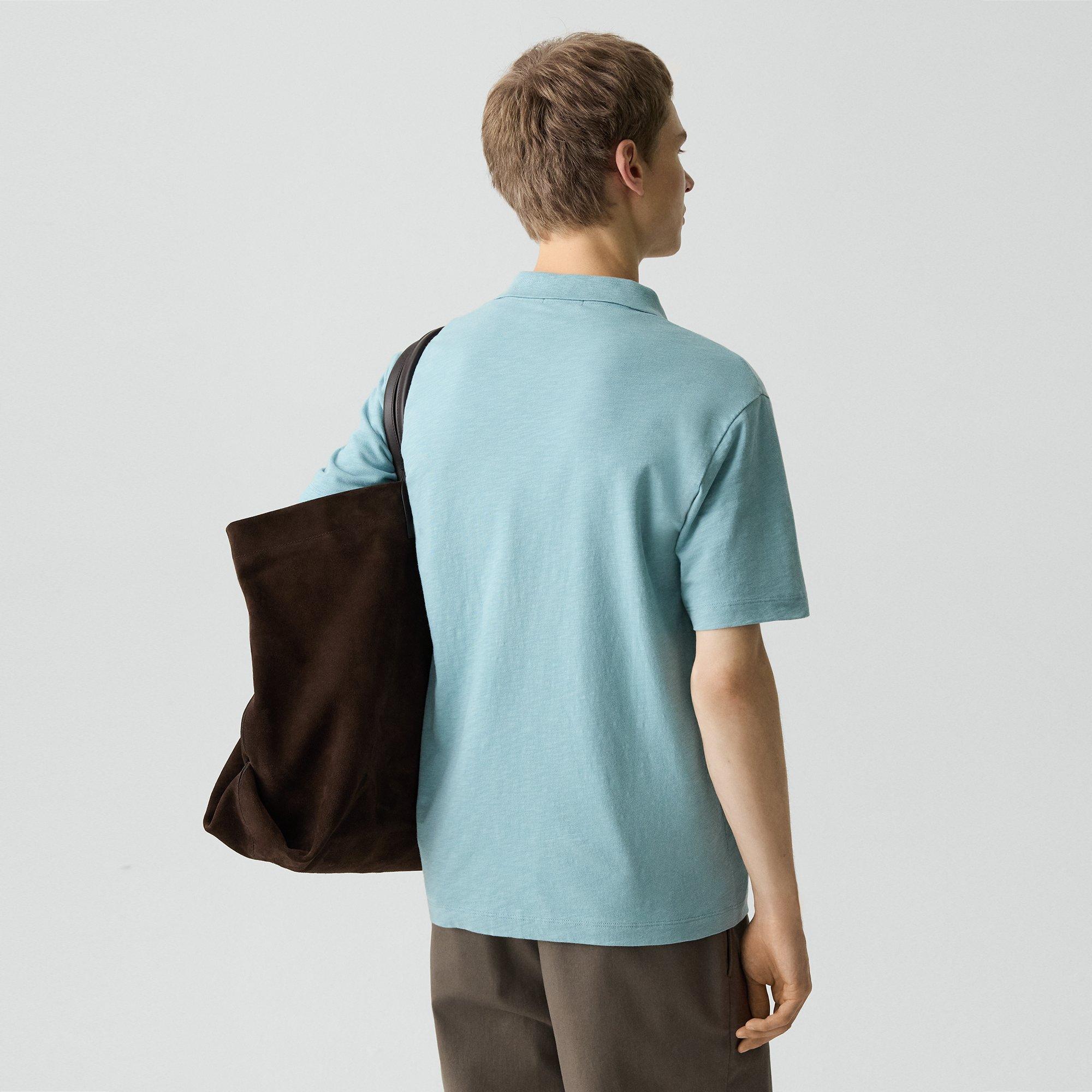 Bron Polo Shirt in Cosmos Slub Cotton