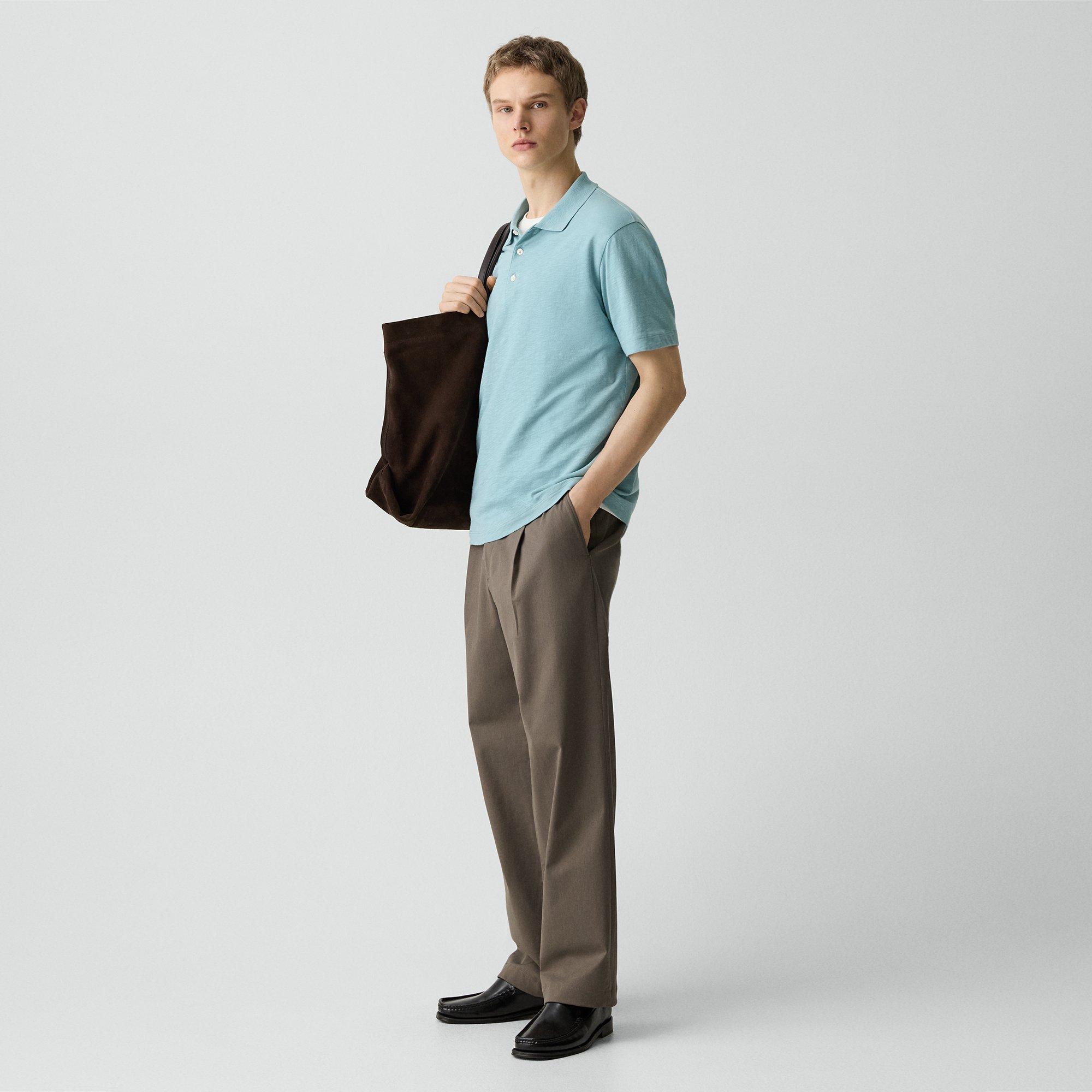 Bron Polo Shirt in Cosmos Slub Cotton