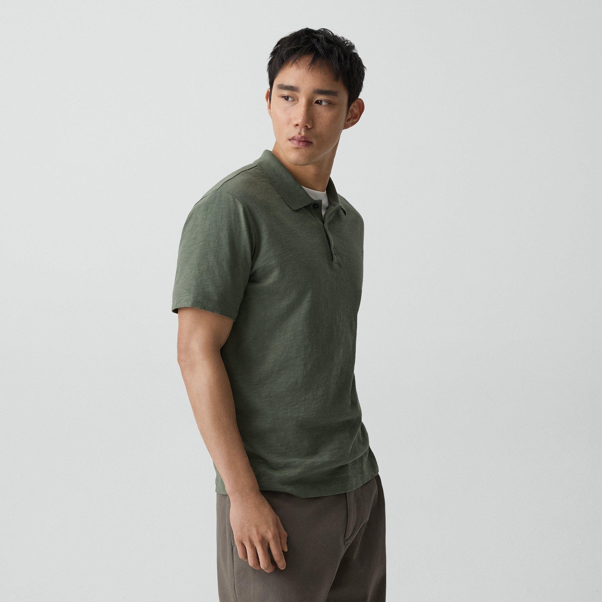 Bron Polo Shirt in Cosmos Slub Cotton