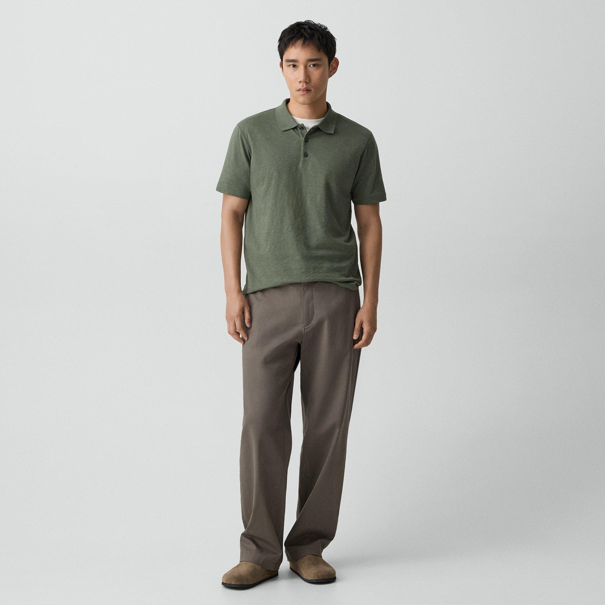 Bron Polo Shirt in Cosmos Slub Cotton