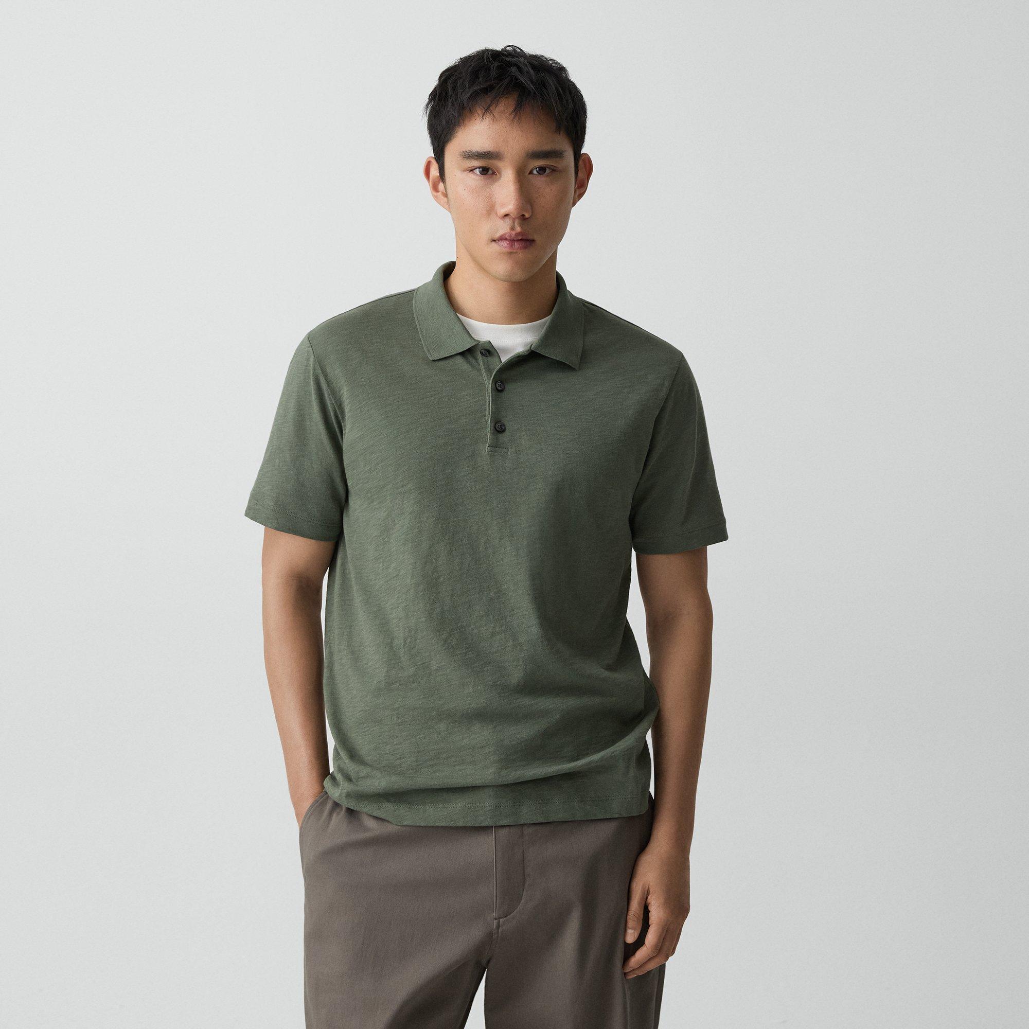 Bron Polo Shirt in Cosmos Slub Cotton