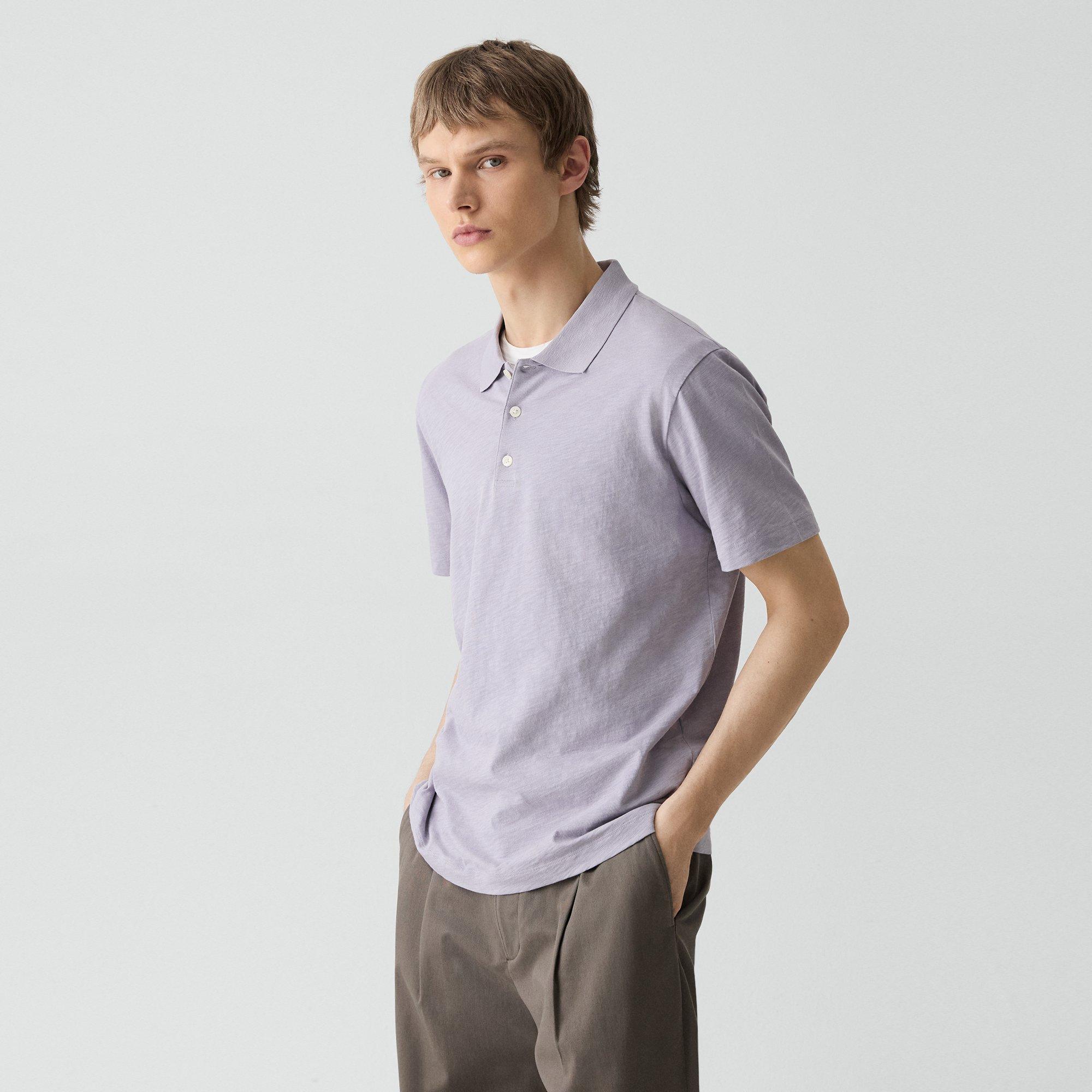 Bron Polo Shirt in Cosmos Slub Cotton