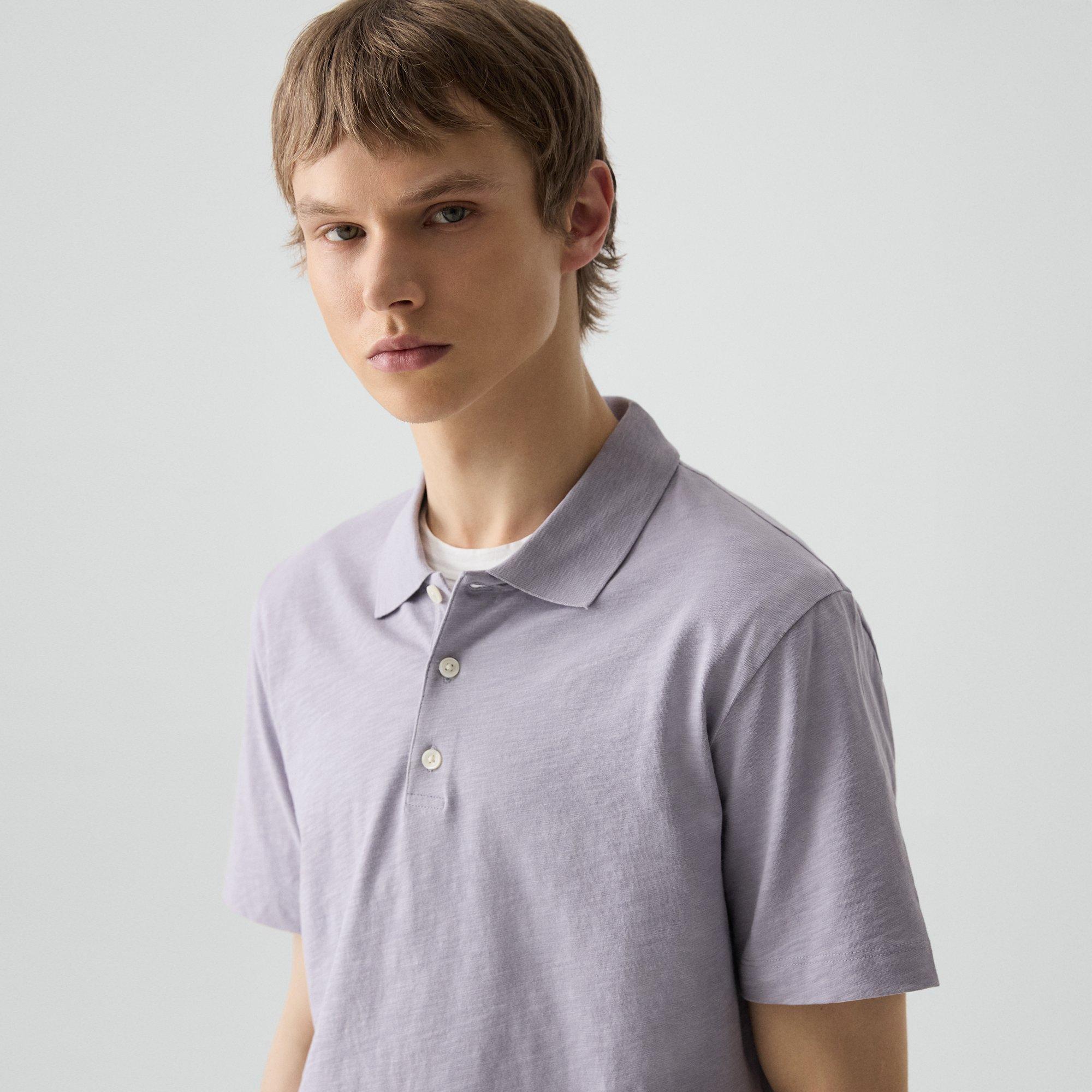 Bron Polo Shirt in Cosmos Slub Cotton