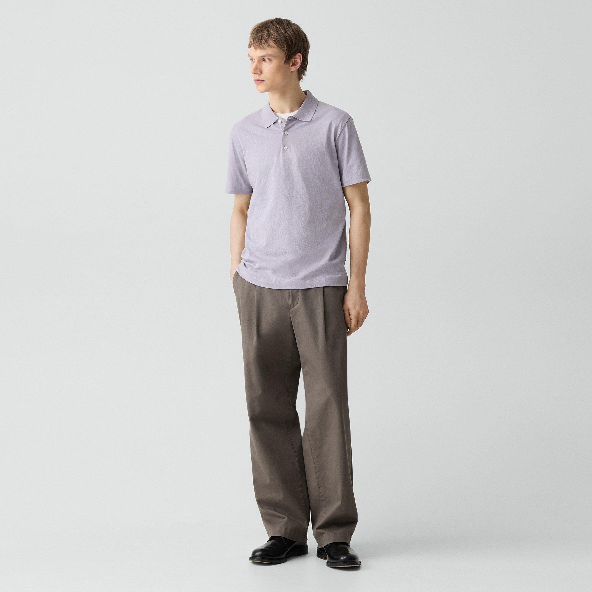 Bron Polo Shirt in Cosmos Slub Cotton