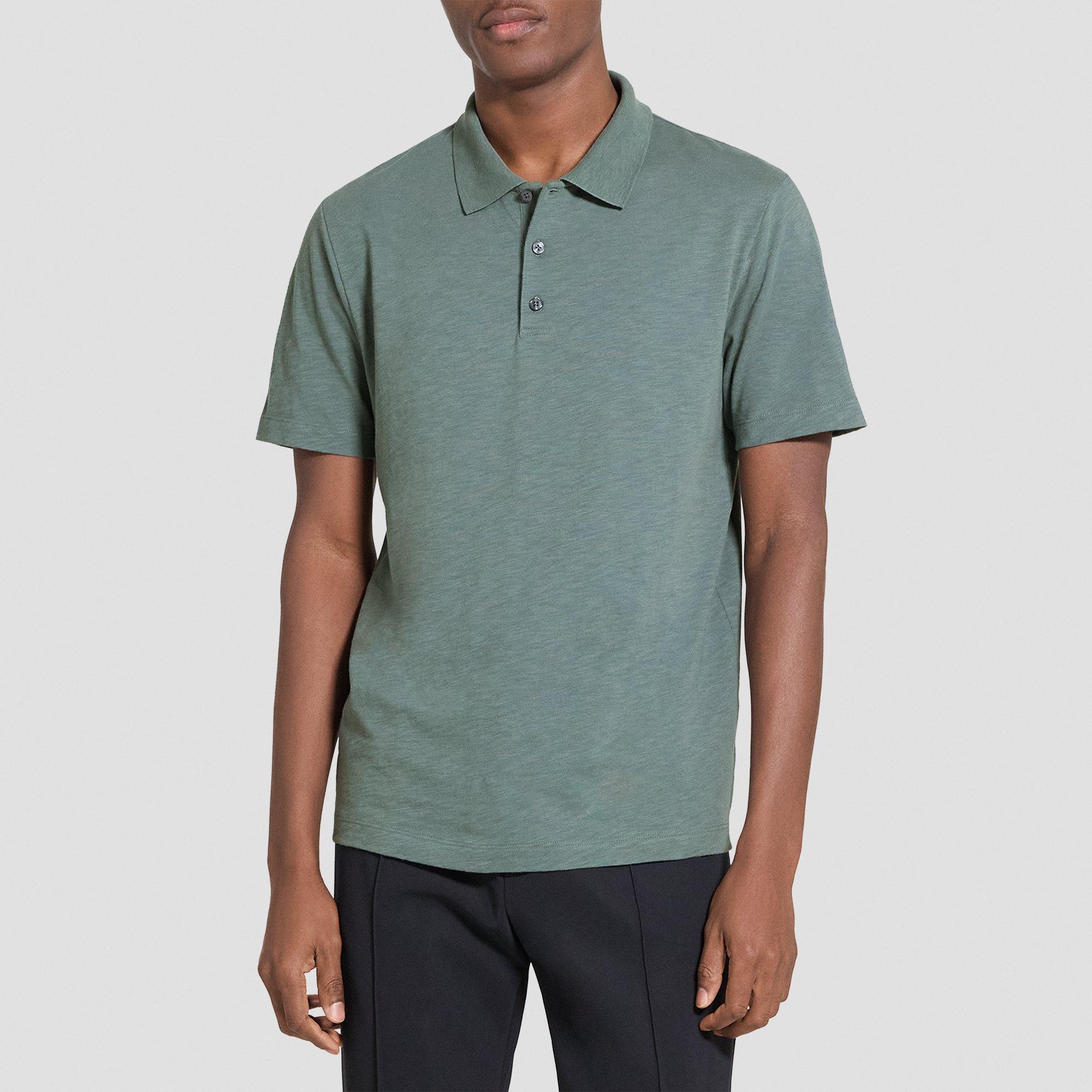 Bron Polo Shirt in Cosmos Slub Cotton