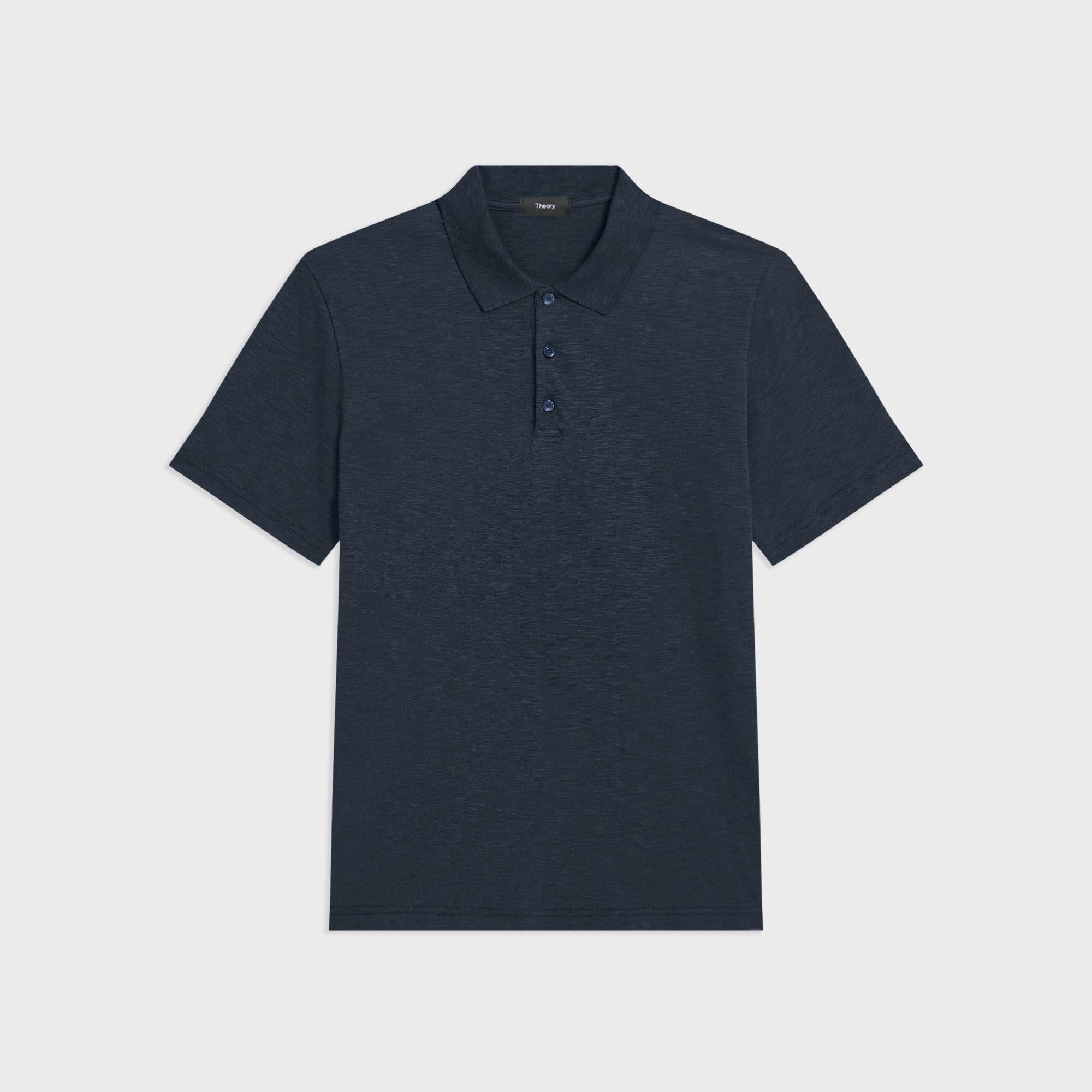 Bron Polo Shirt in Cosmos Slub Cotton