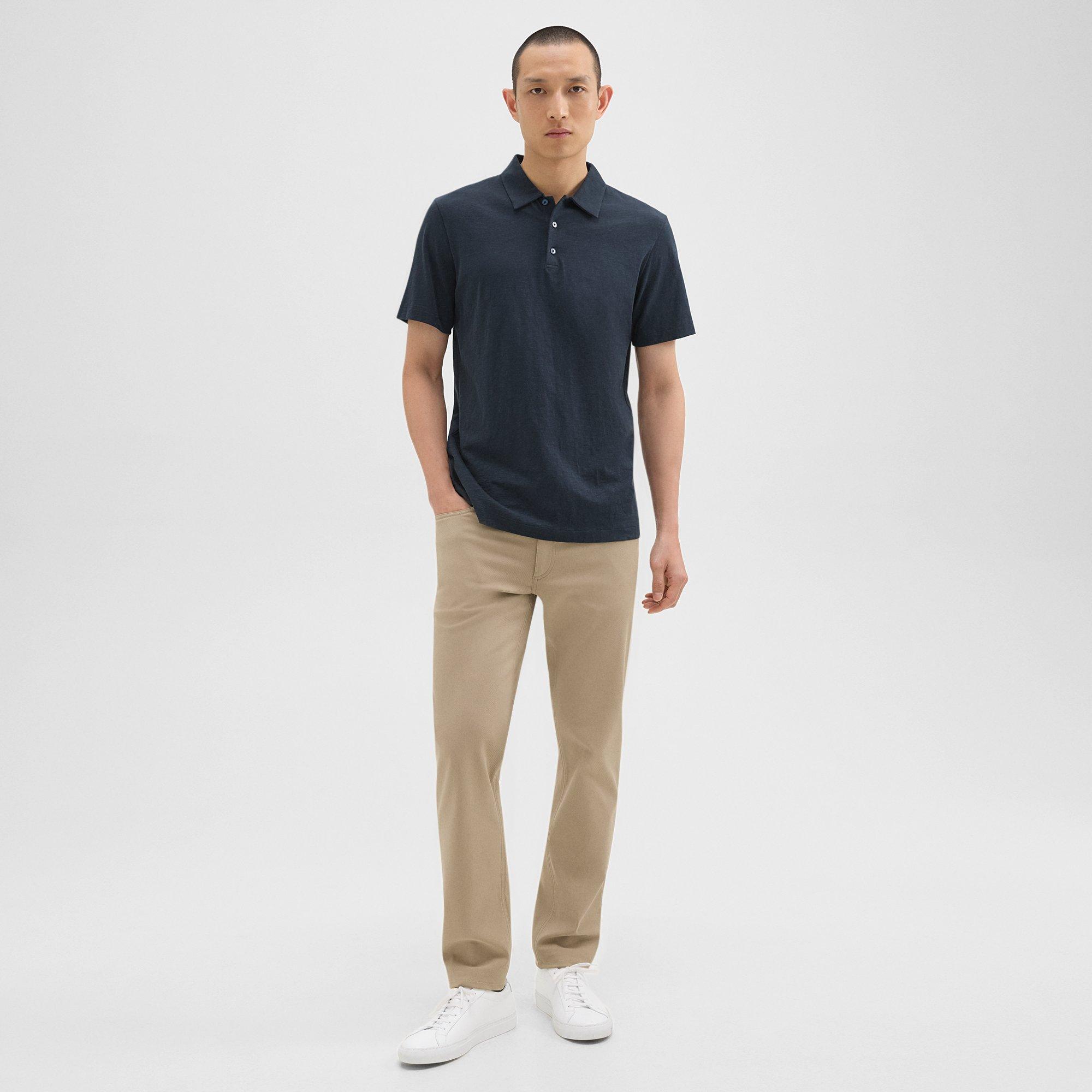 Bron Polo Shirt in Cosmos Slub Cotton