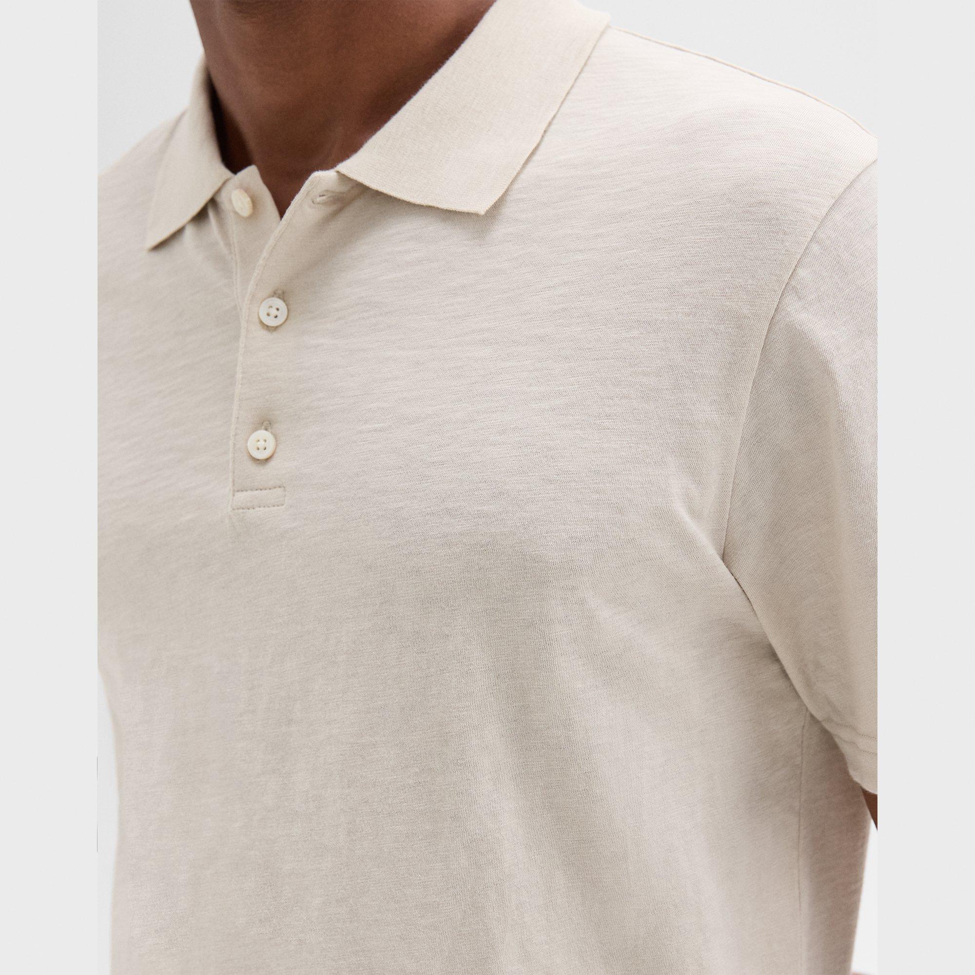 Bron Polo Shirt in Cosmos Slub Cotton