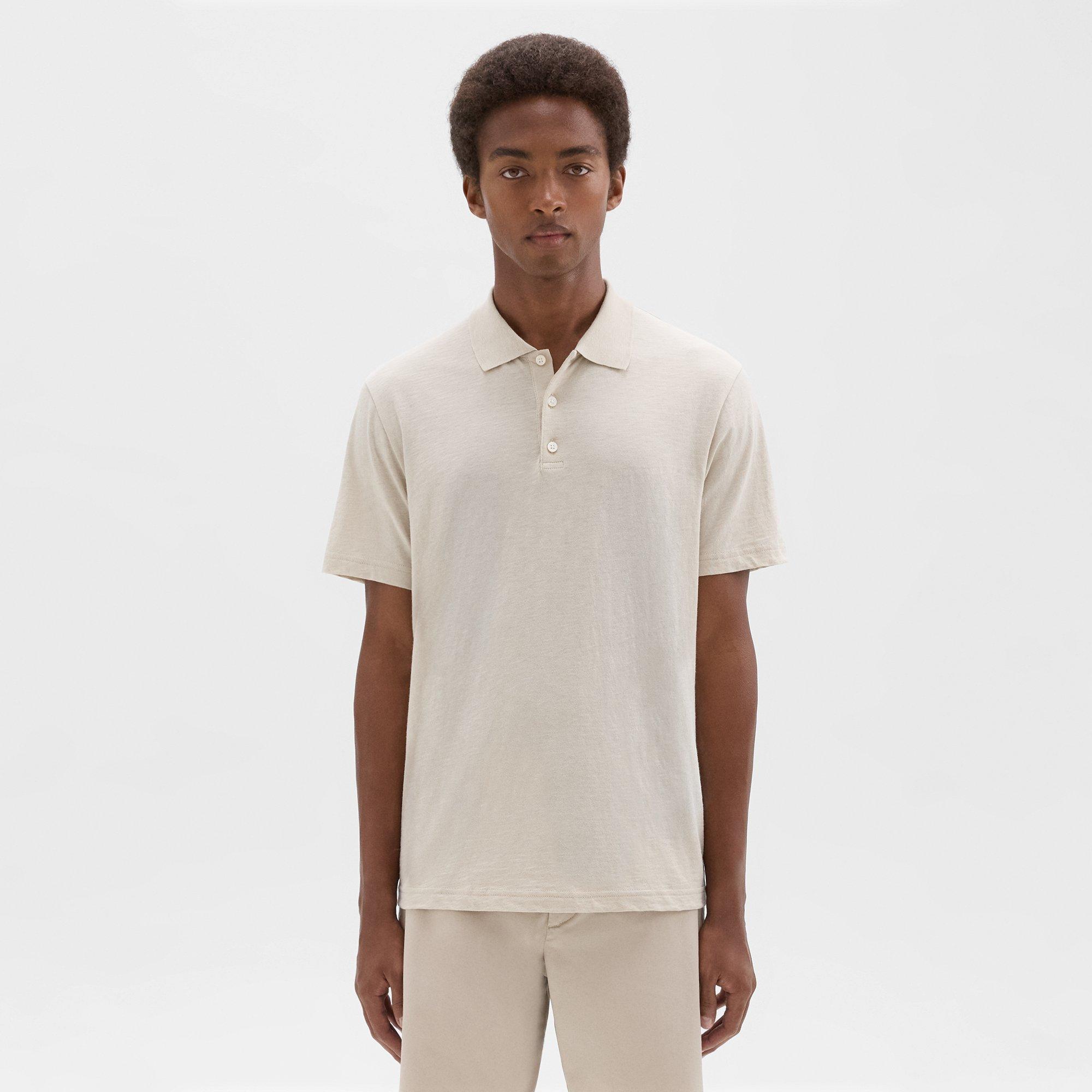 Bron Polo Shirt in Cosmos Slub Cotton