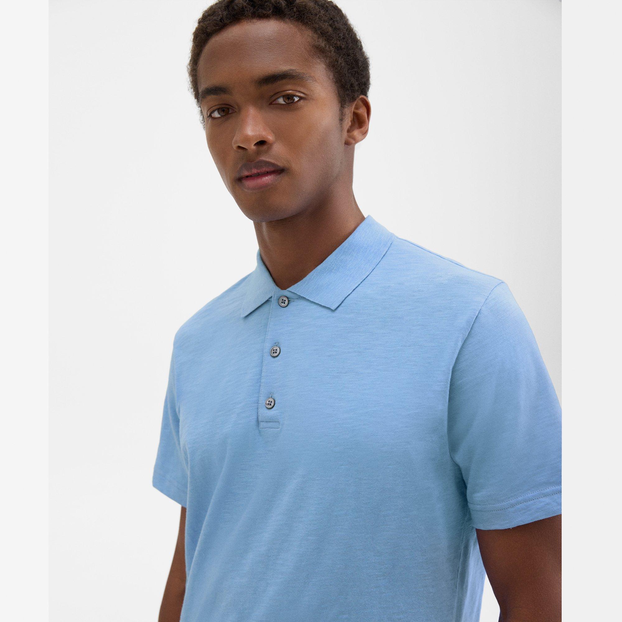 Bron Polo Shirt in Cosmos Slub Cotton