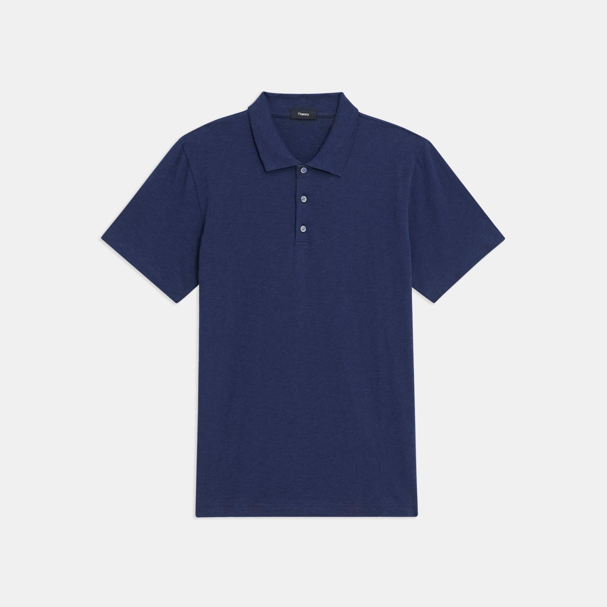 Bron Polo Shirt in Cosmos Slub Cotton