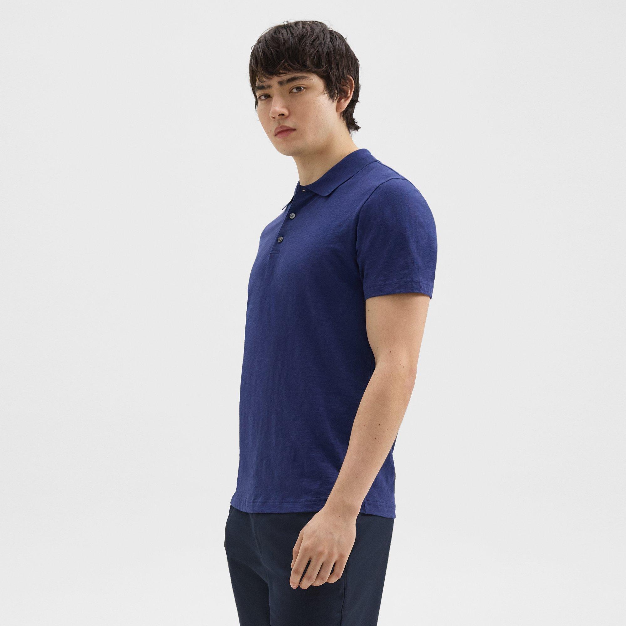 Bron Polo Shirt in Cosmos Slub Cotton