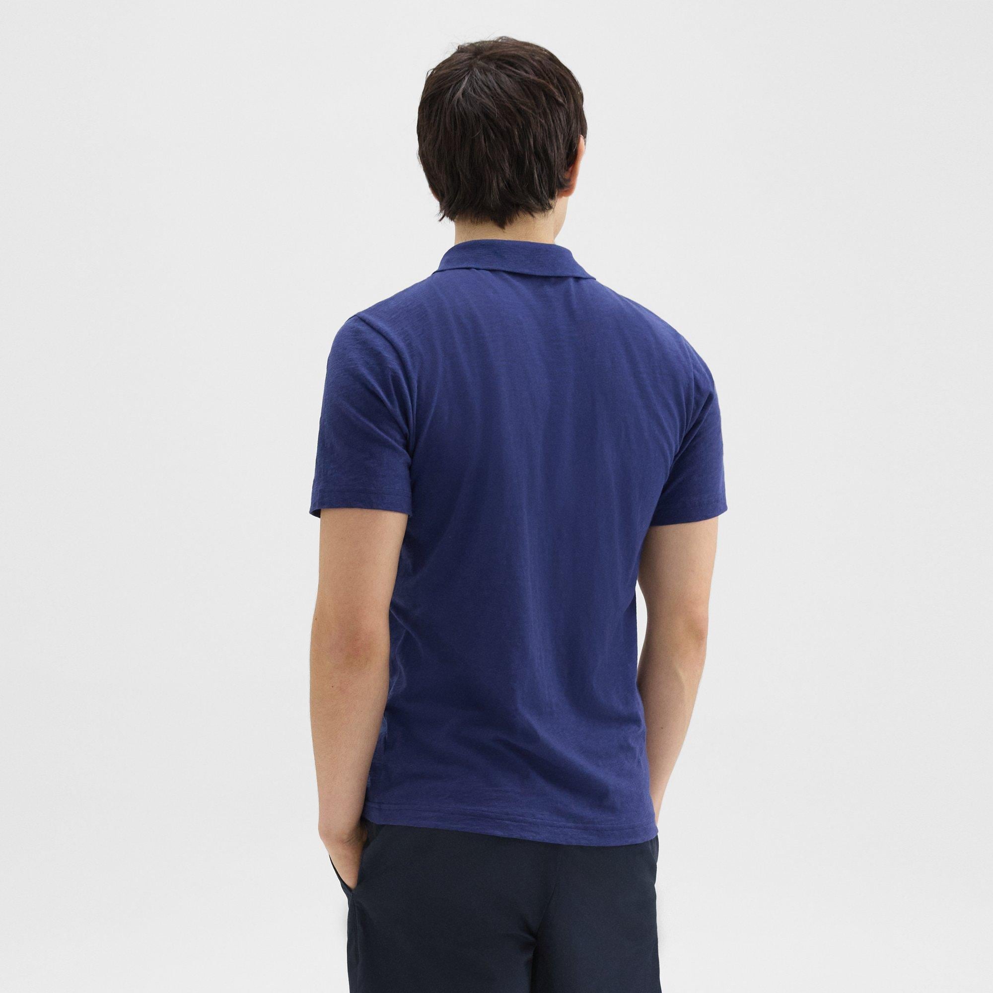 Bron Polo Shirt in Cosmos Slub Cotton