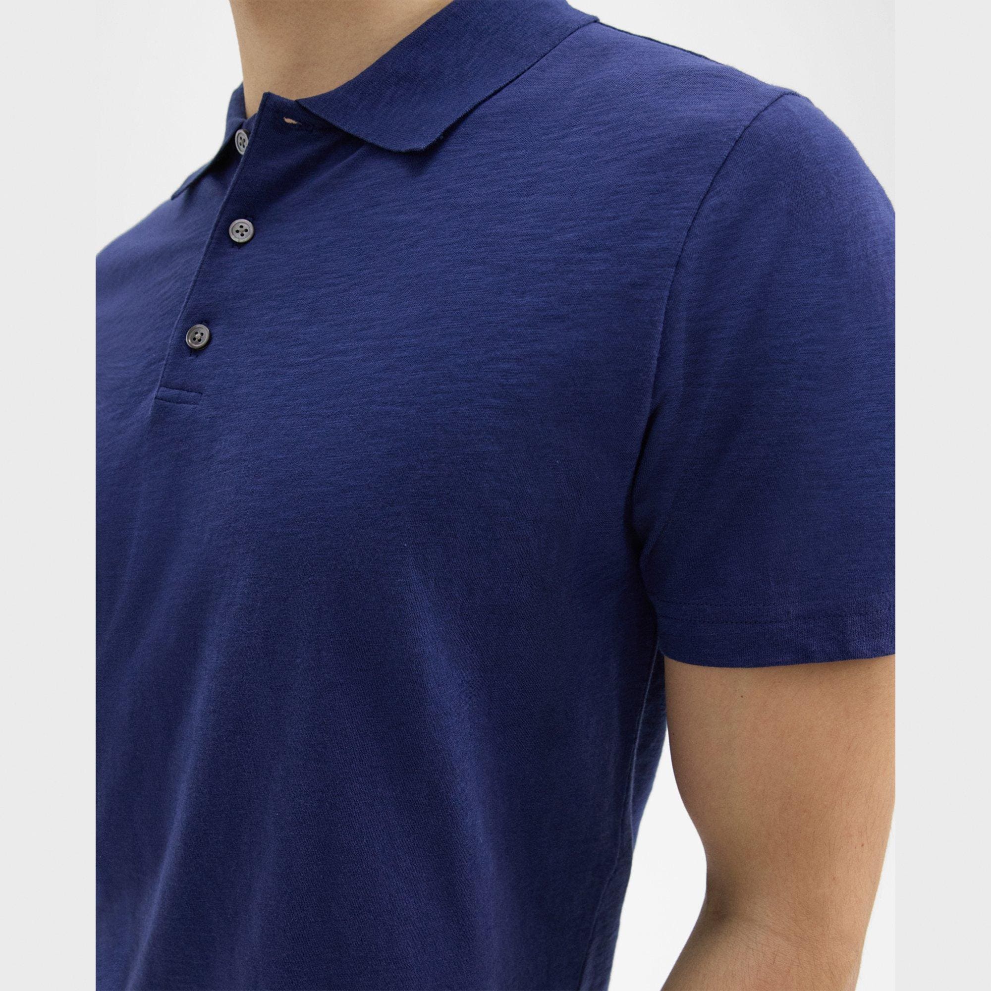 Bron Polo Shirt in Cosmos Slub Cotton