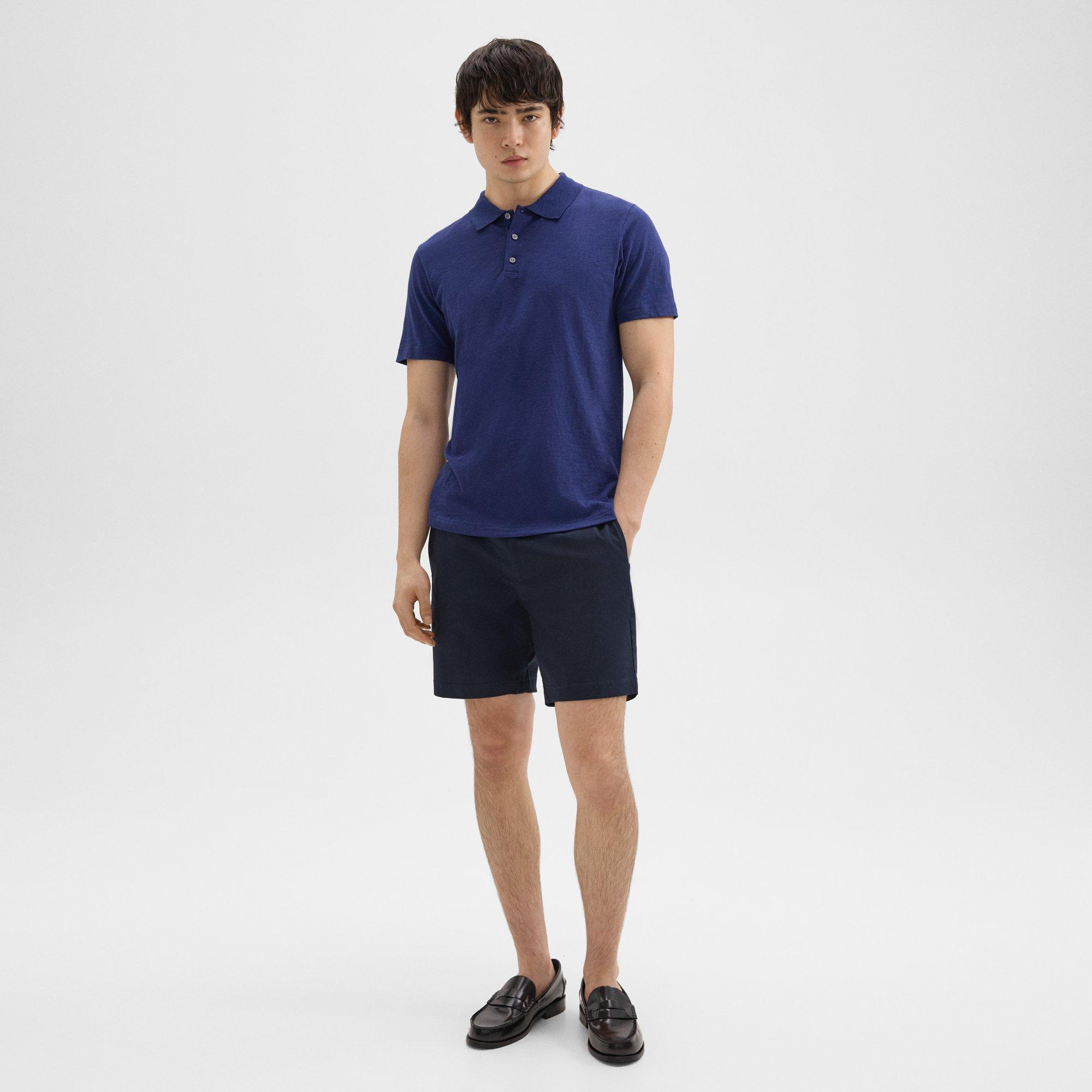 Bron Polo Shirt in Cosmos Slub Cotton