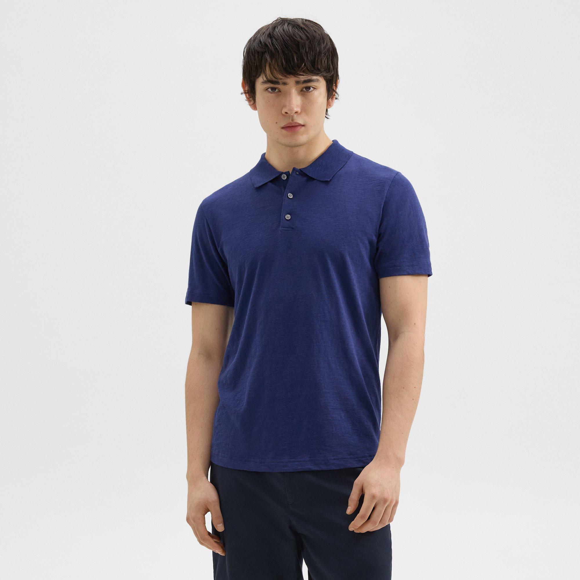 Bron Polo Shirt in Cosmos Slub Cotton