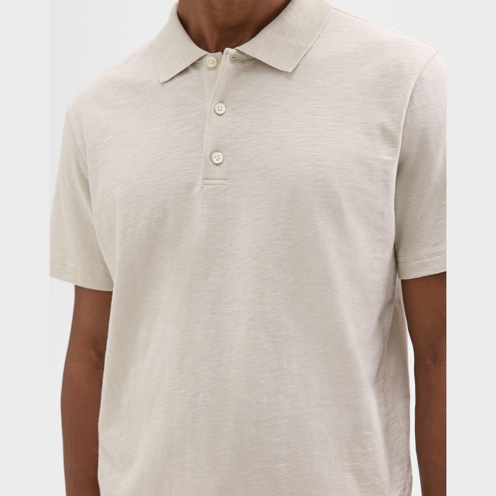 Bron Polo Shirt in Cosmos Slub Cotton