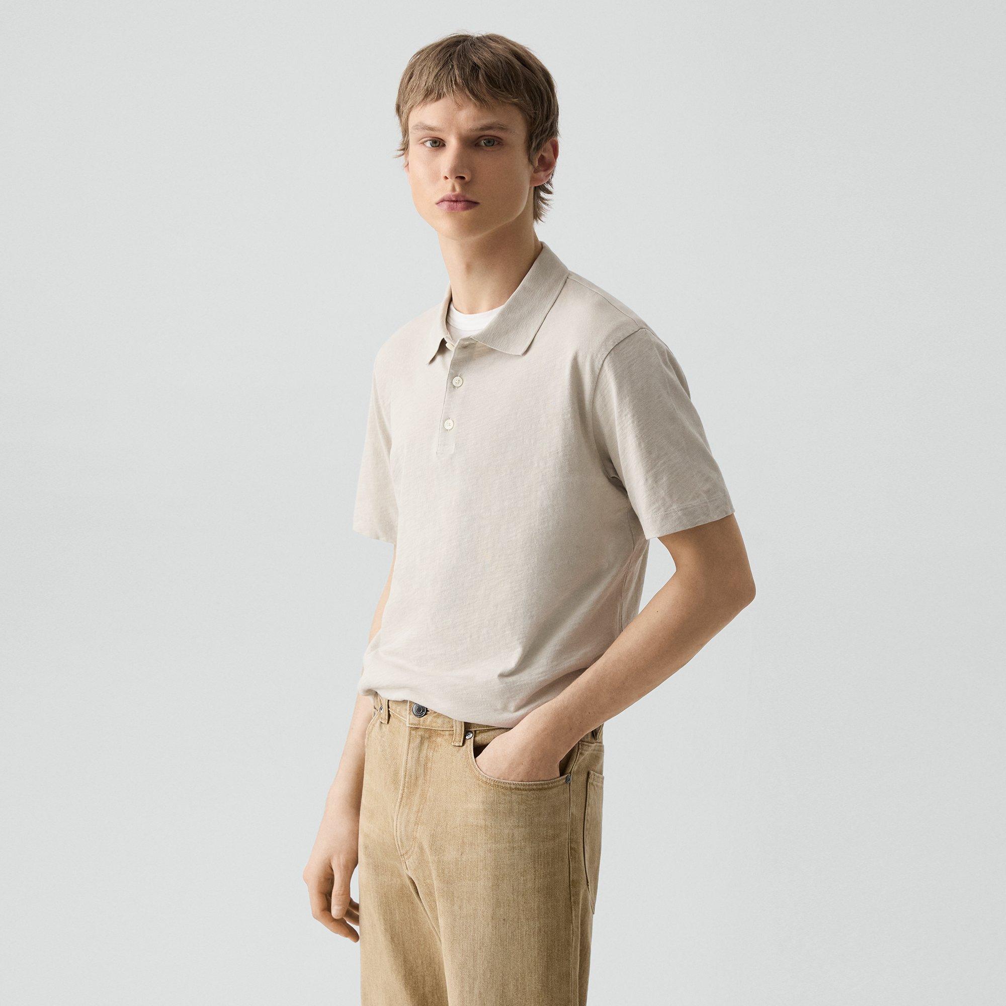 Bron Polo Shirt in Cosmos Slub Cotton