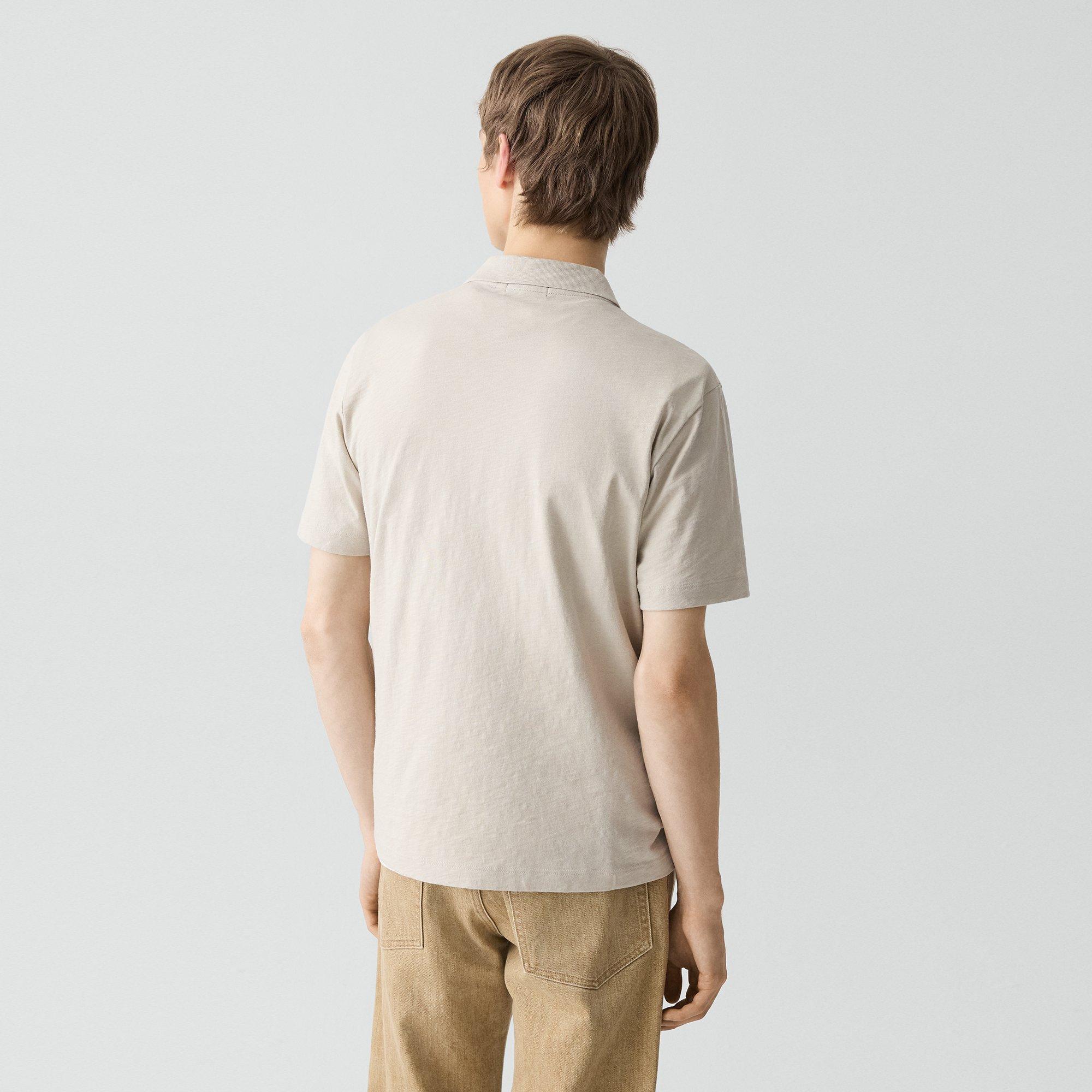 Bron Polo Shirt in Cosmos Slub Cotton