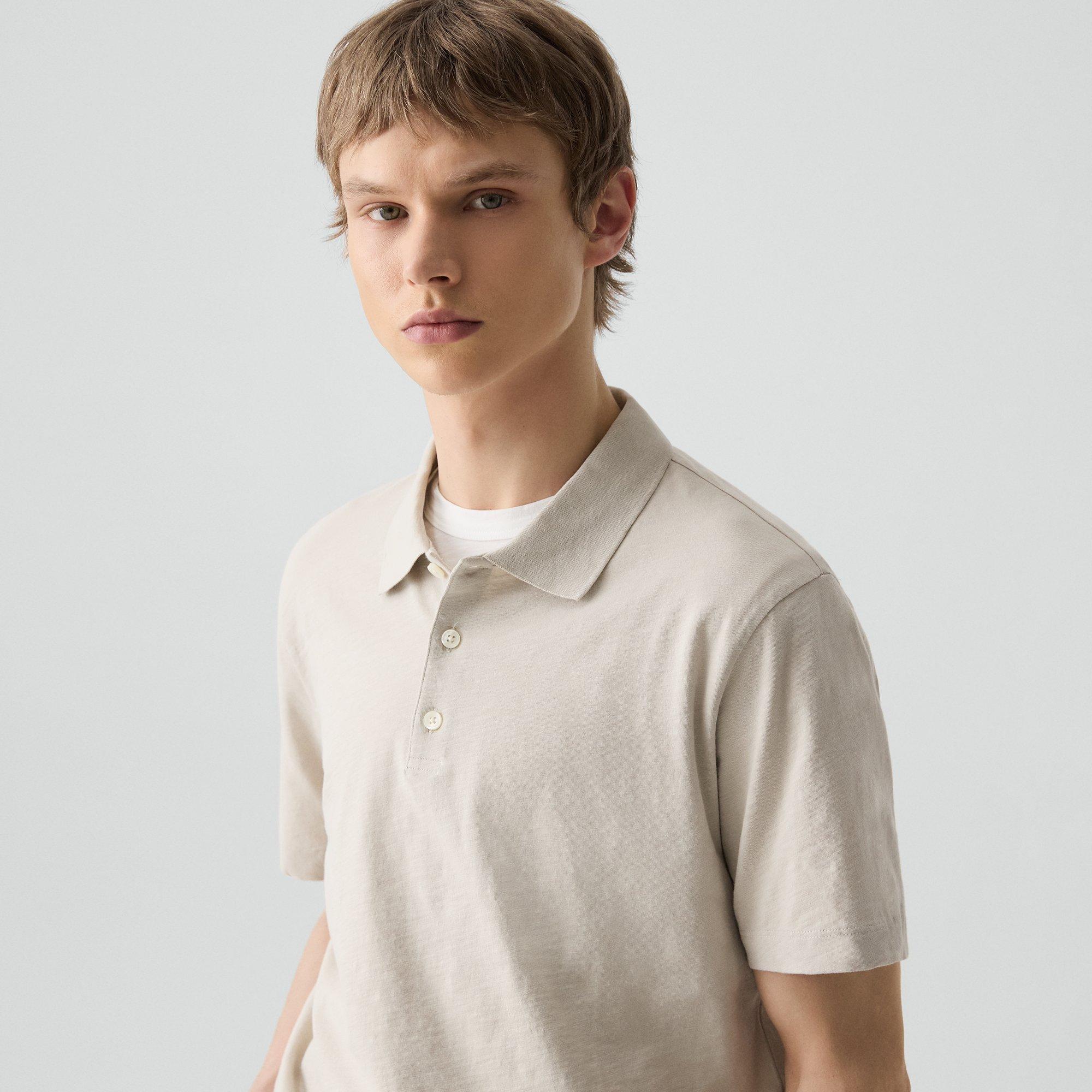Bron Polo Shirt in Cosmos Slub Cotton
