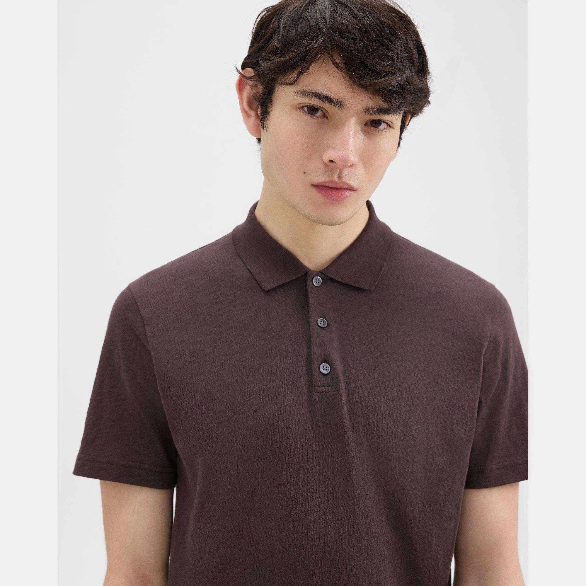 Bron Polo Shirt in Cosmos Slub Cotton