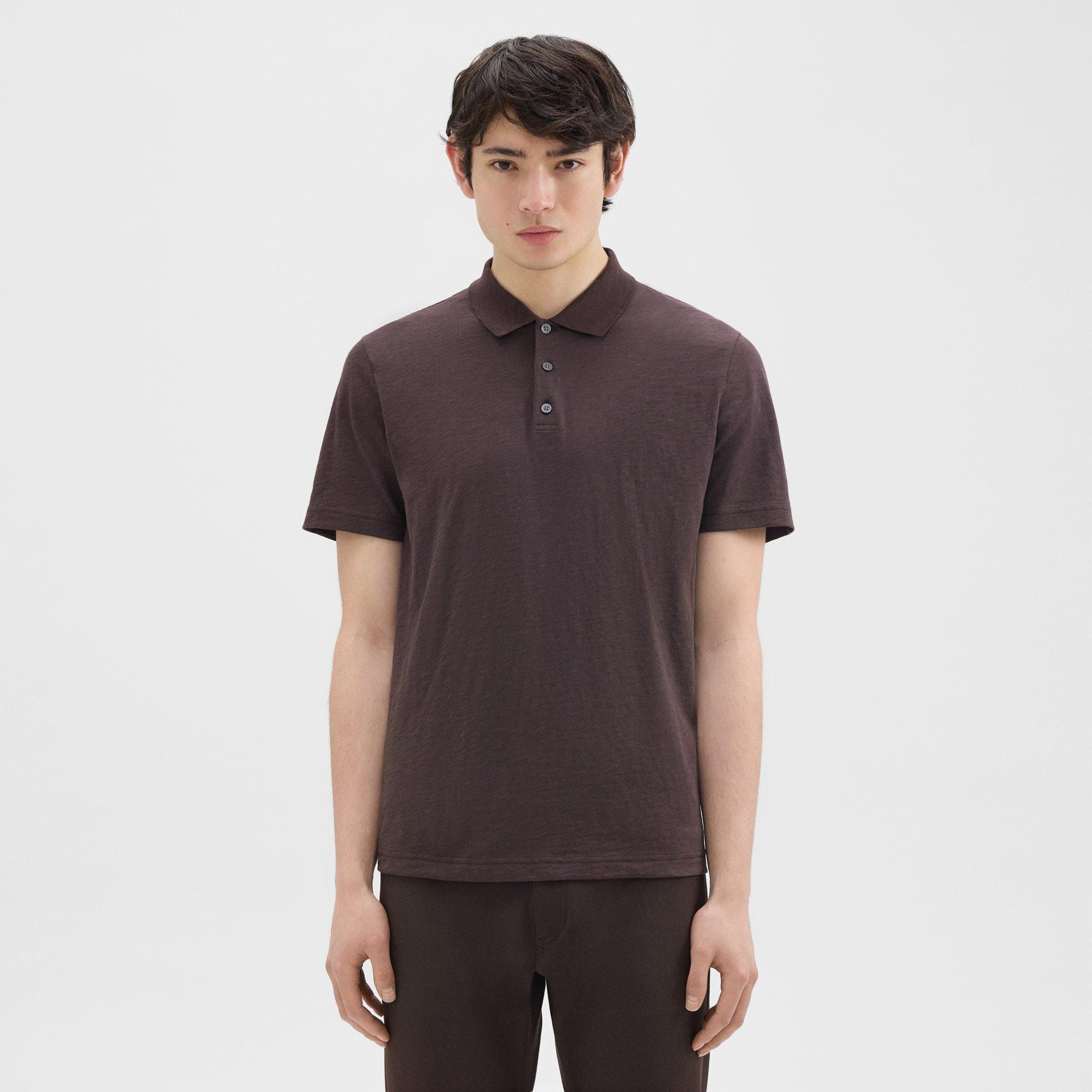 Bron Polo Shirt in Cosmos Slub Cotton