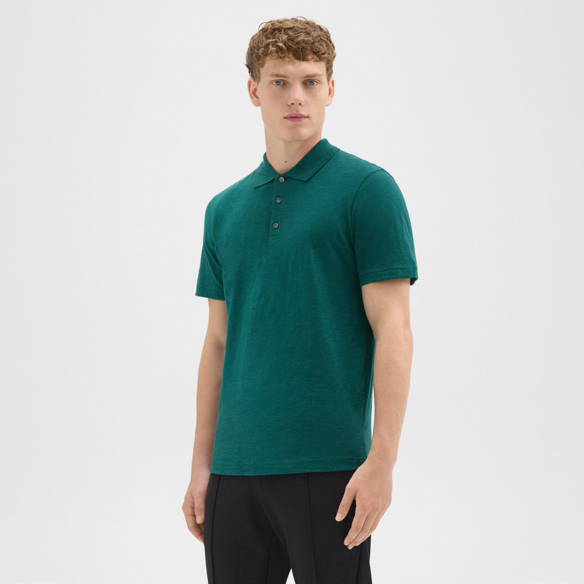 Bron Polo Shirt in Cosmos Slub Cotton