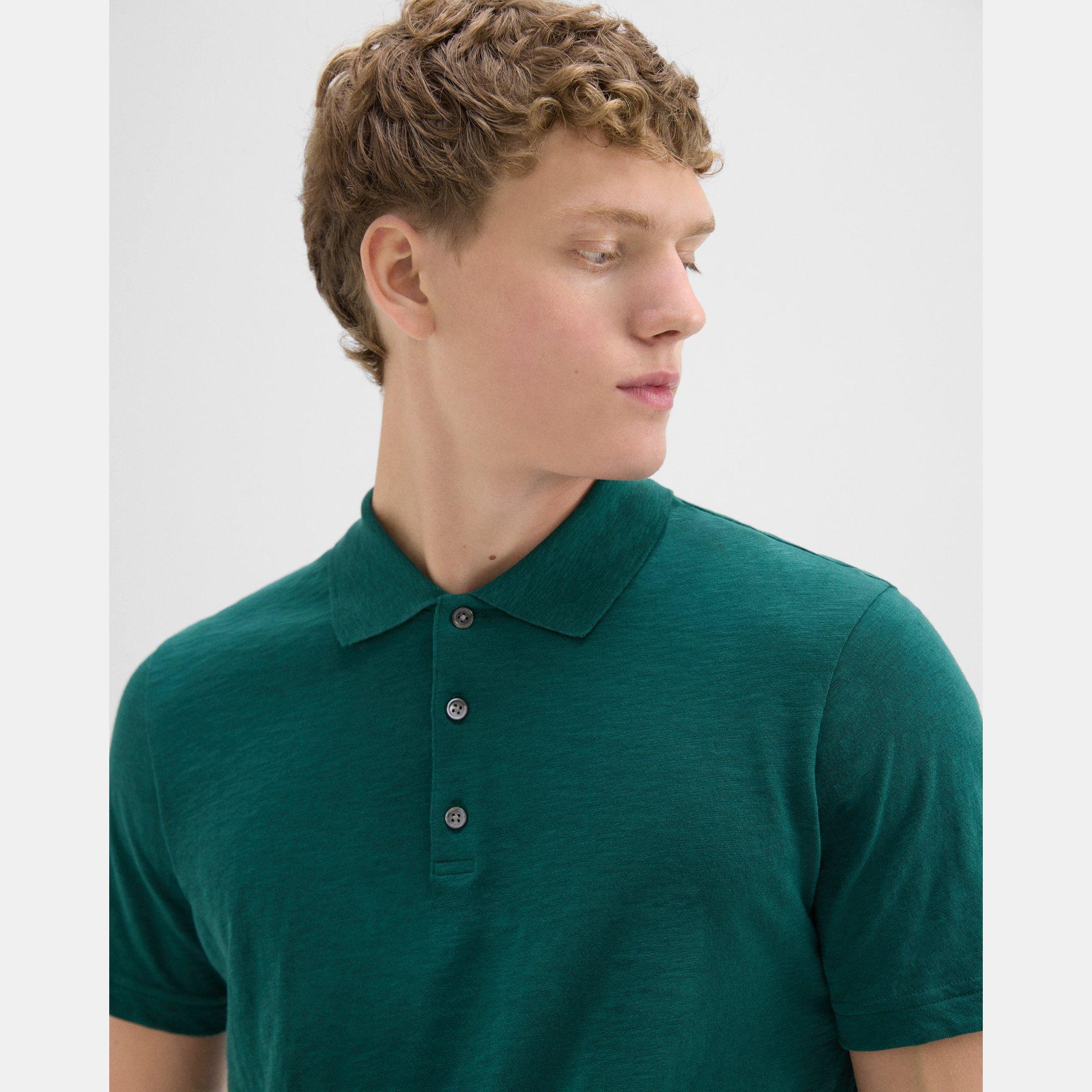 Bron Polo Shirt in Cosmos Slub Cotton